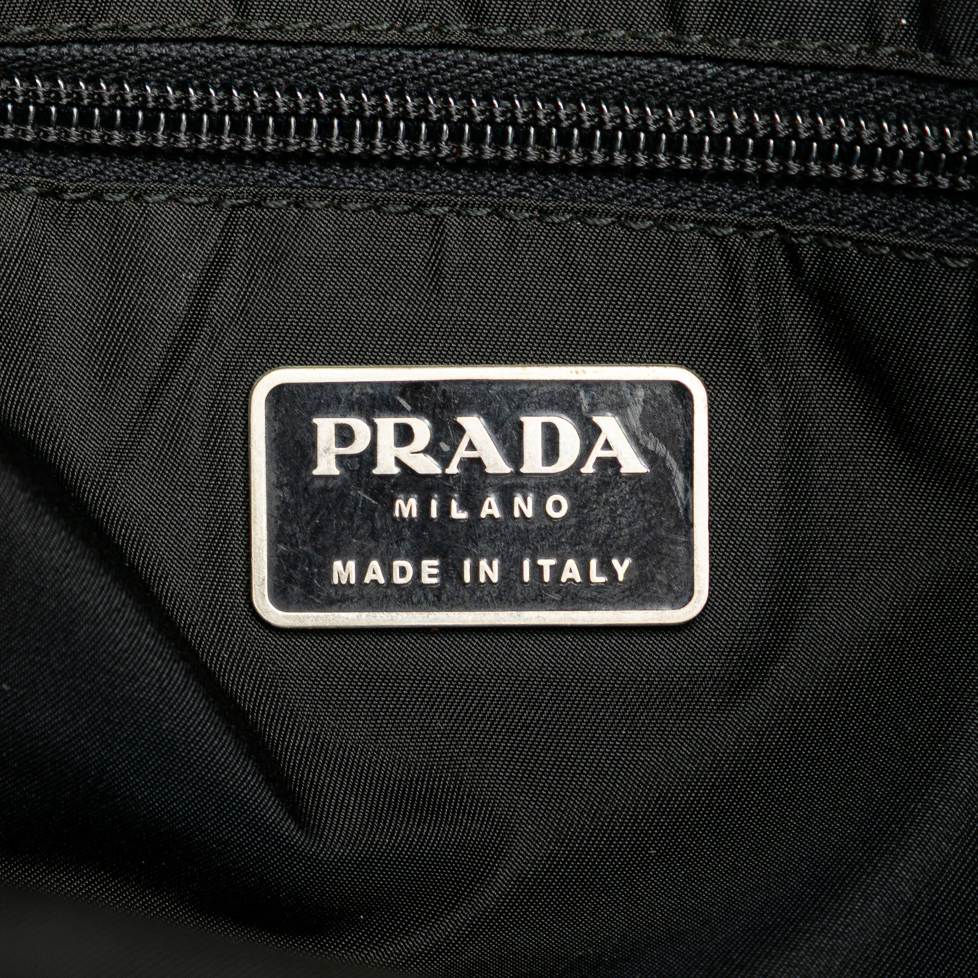 Prada | Pre-Owned Tessuto Zip Top Crossbody - IV | Black - Image 6