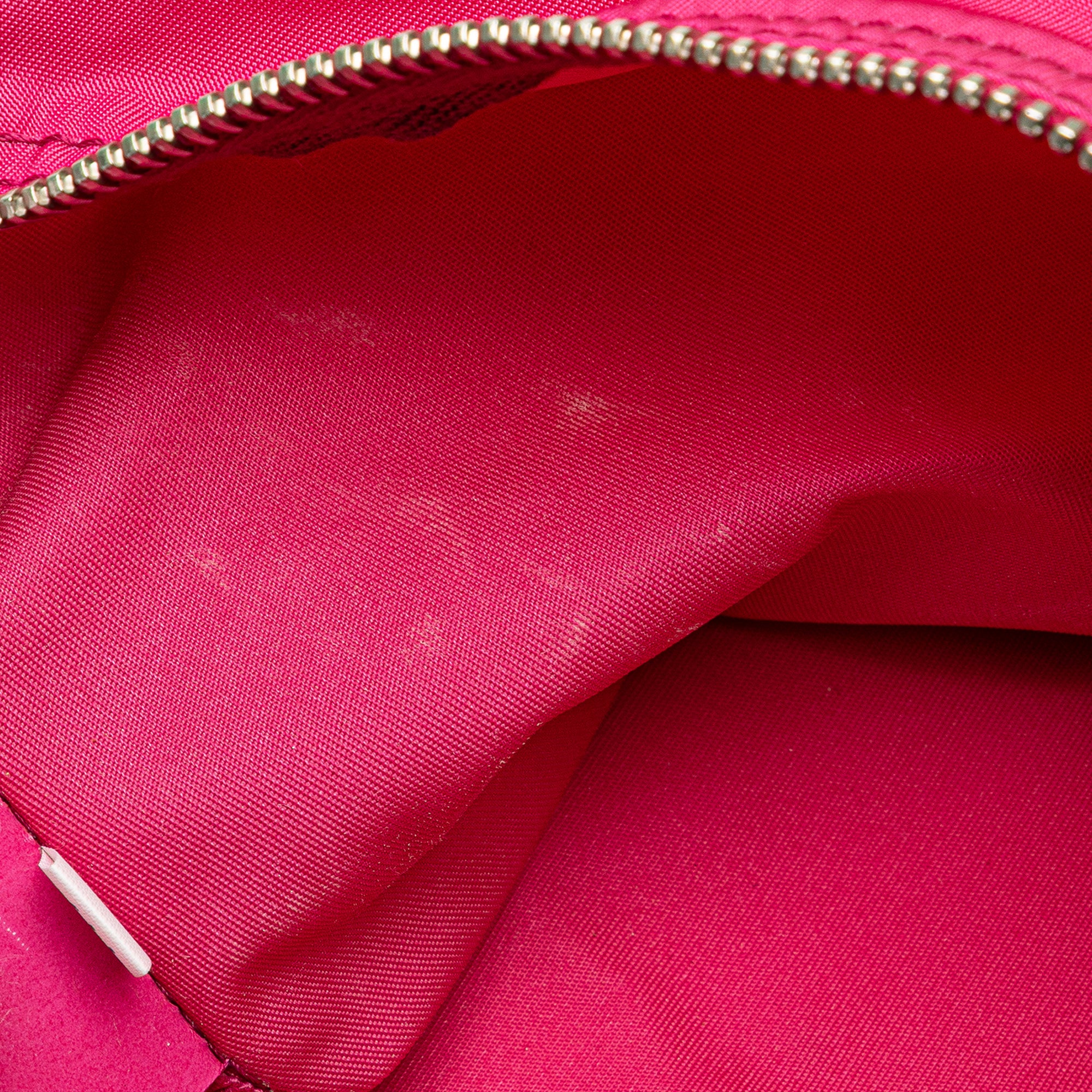 Prada | Pre-Owned Tessuto Zip Tote | Pink/Hot Pink - Image 11