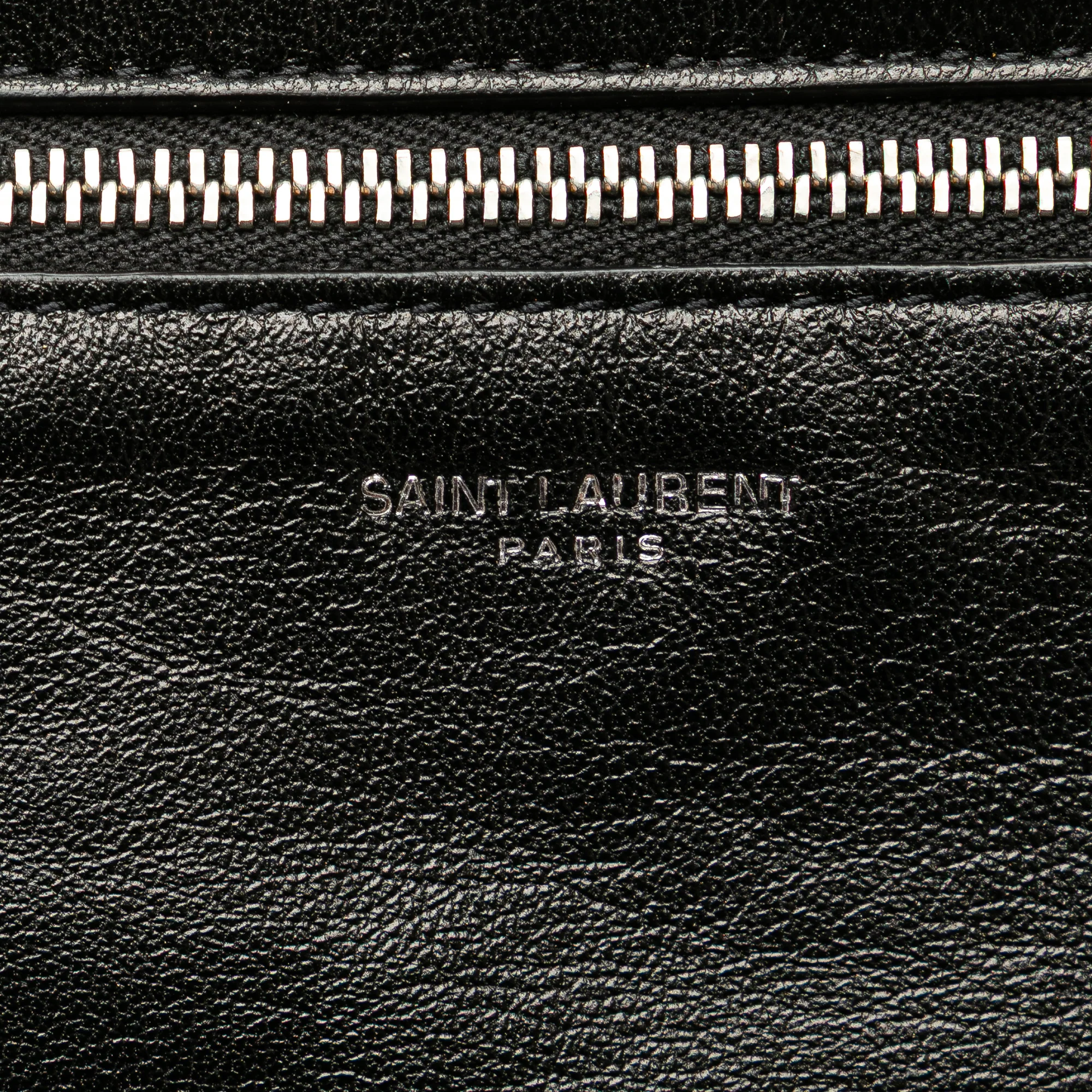 Saint Laurent | Pre-Owned Antiqued Lambskin Sid Flat Crossbody | Black - Image 10