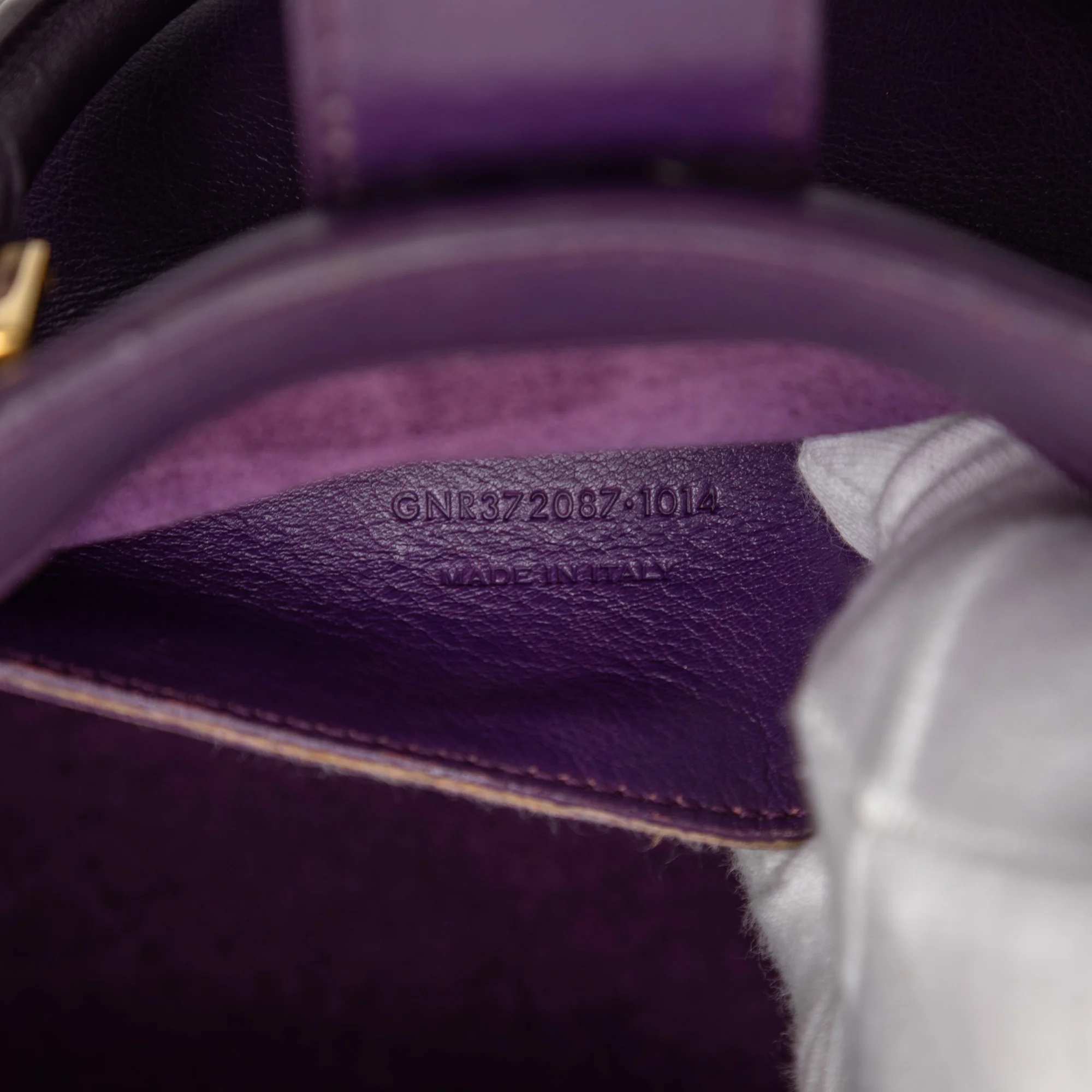 Saint Laurent | Pre-Owned Baby Leather Monogram Cabas Satchel | Purple - Image 7