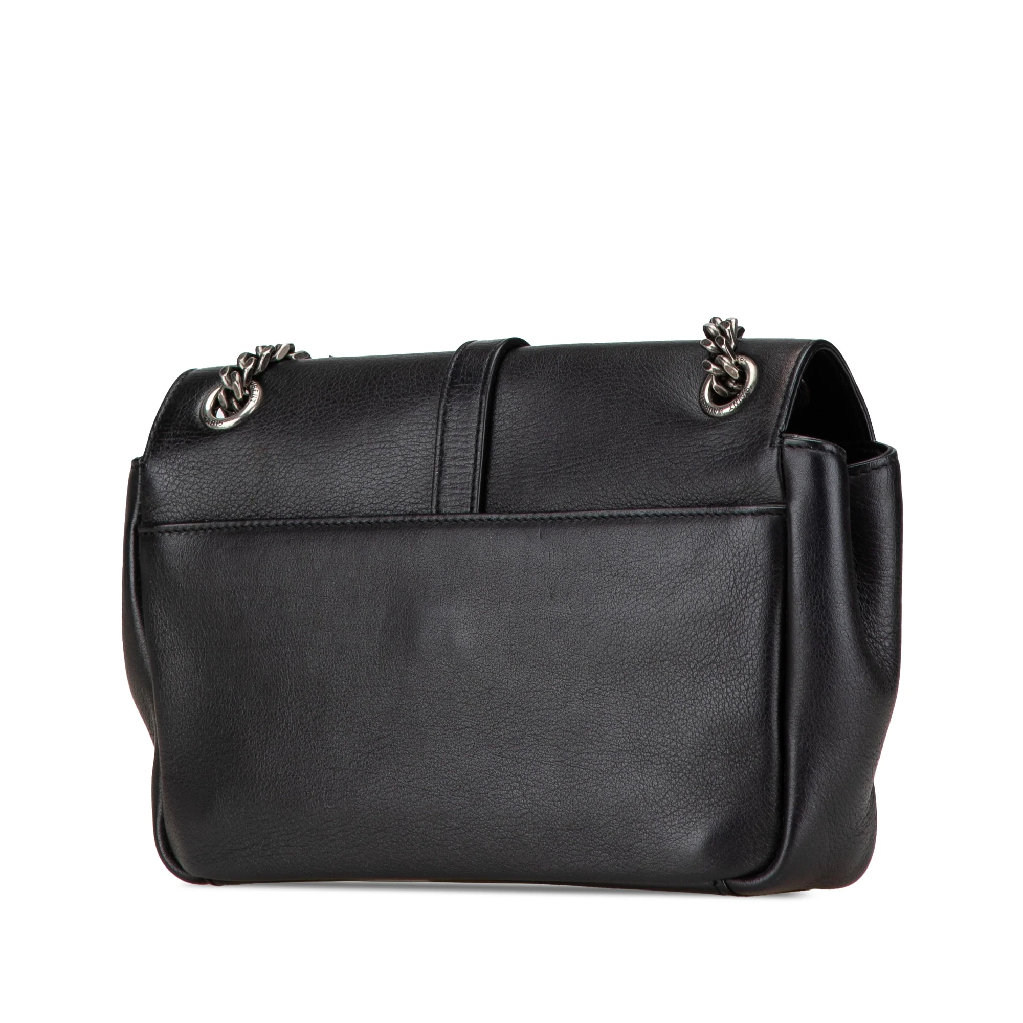 Saint Laurent | Pre-Owned Medium Monogram Heart Patchwork Chain Wallet | Black - Image 5