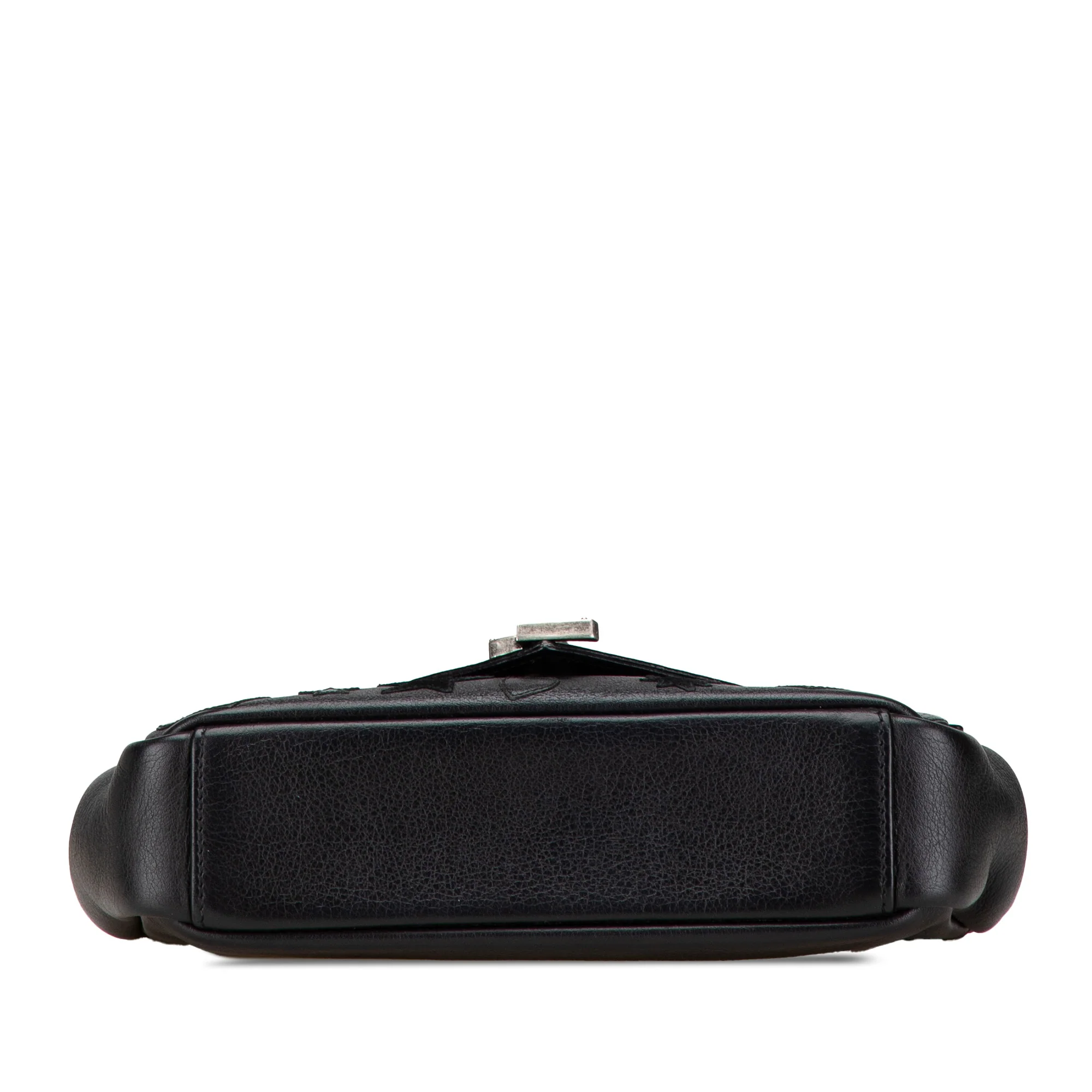 Saint Laurent | Pre-Owned Medium Monogram Heart Patchwork Chain Wallet | Black - Image 6