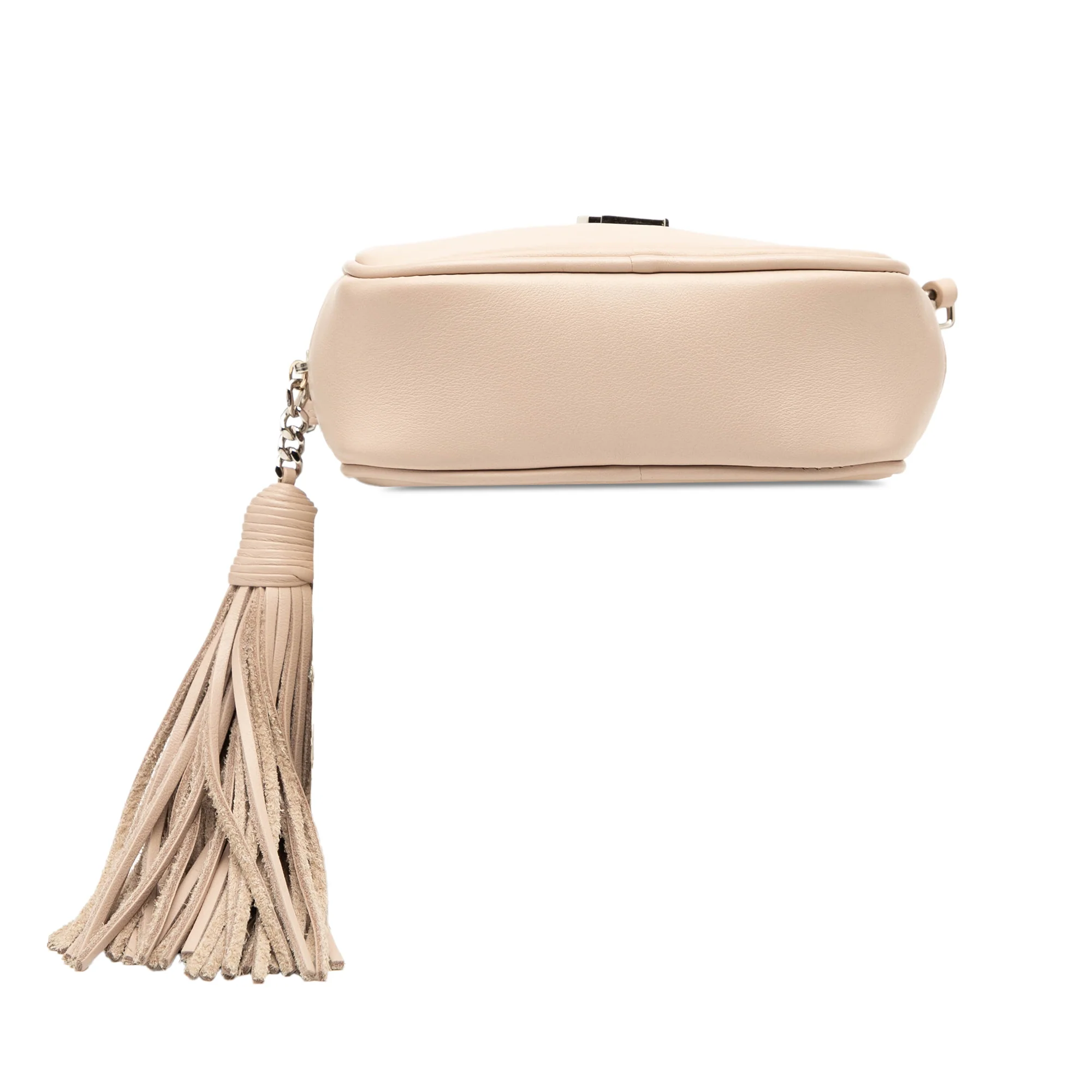 Saint Laurent | Pre-Owned Nappa Monogram Blogger Bag | Brown/Nude - Image 3