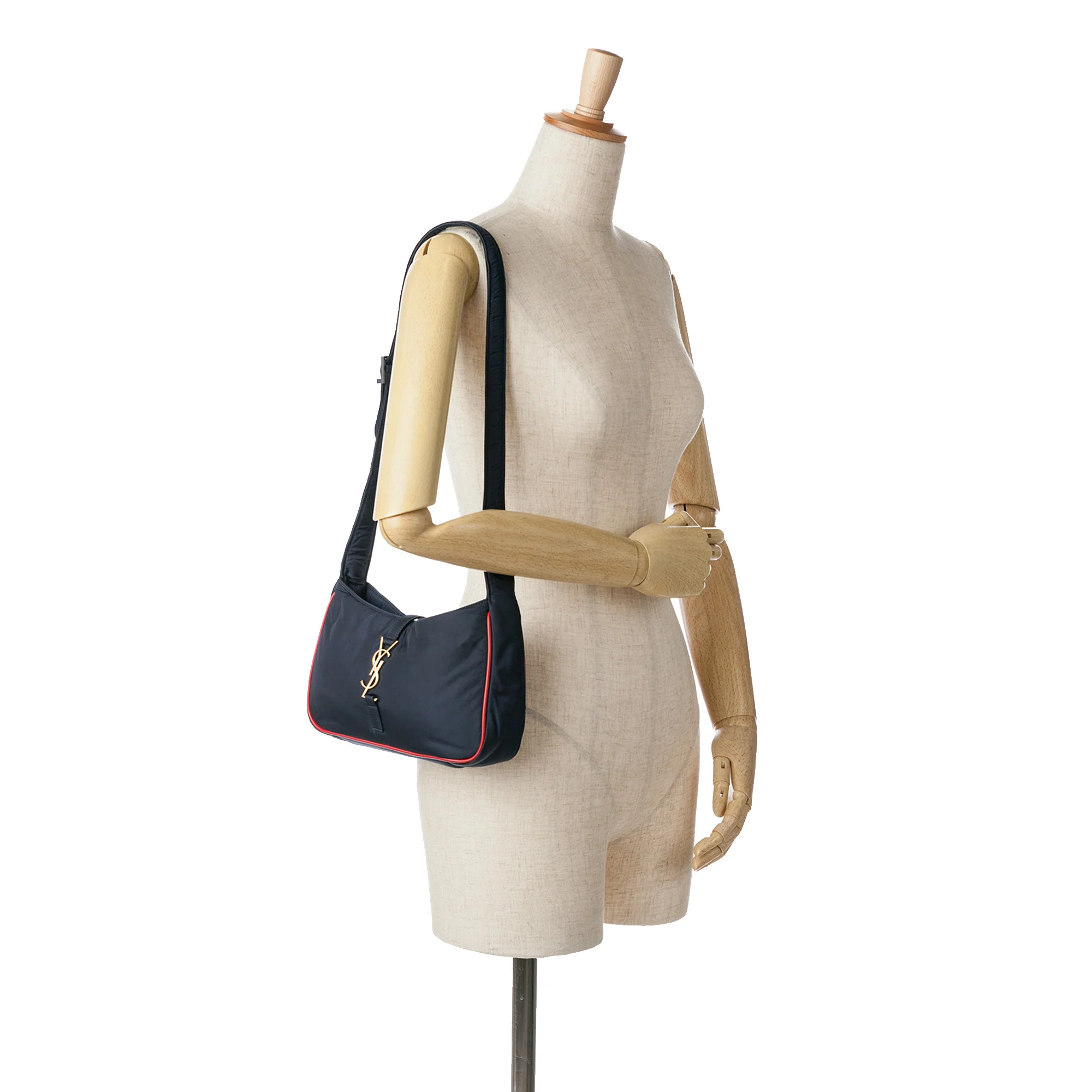Saint Laurent | Pre-Owned Nylon Le 5 a 7 | Blue/Navy - Image 8