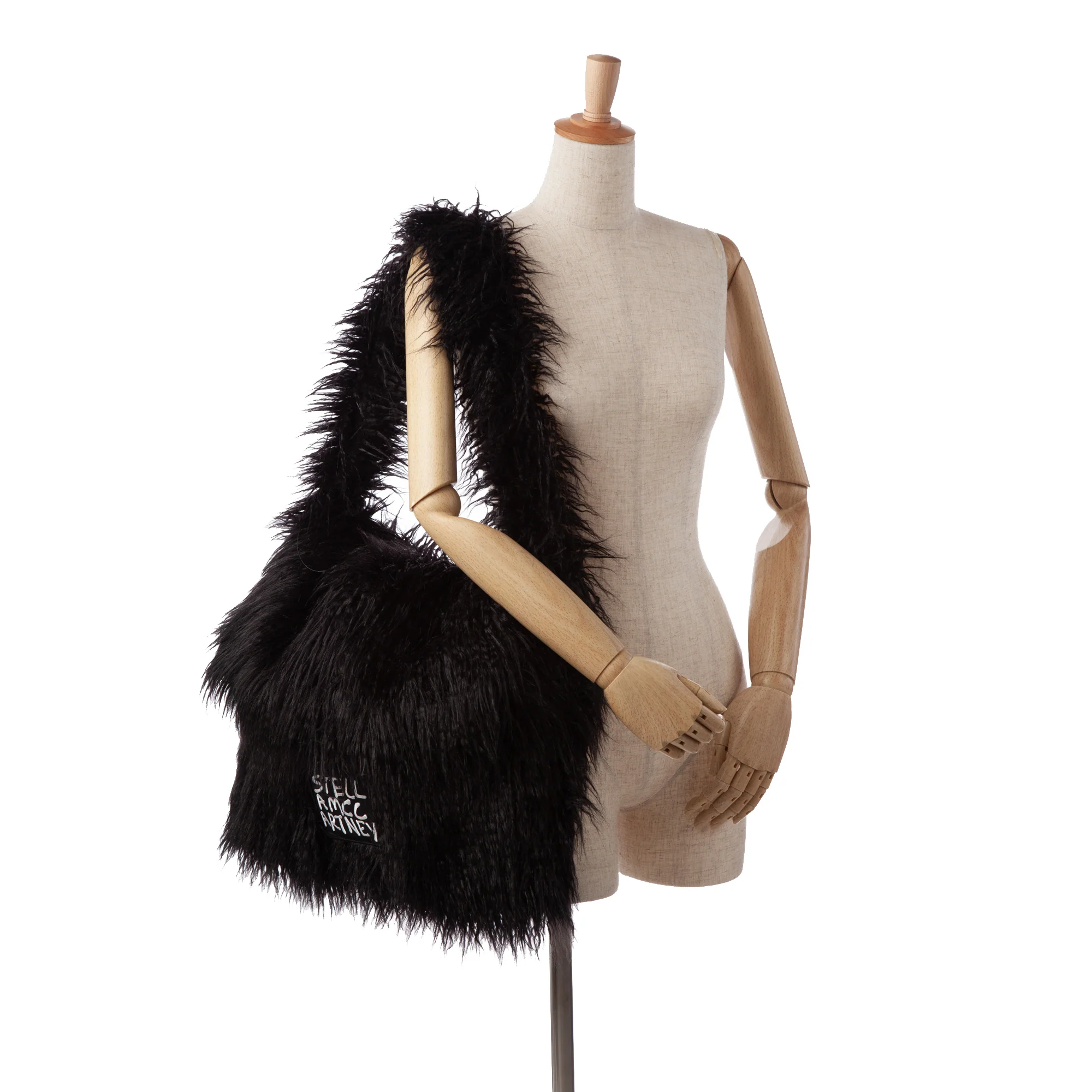 Stella McCartney | Pre-Owned x Ed Curtis Faux Fur Shoulder Bag | Black - Image 2