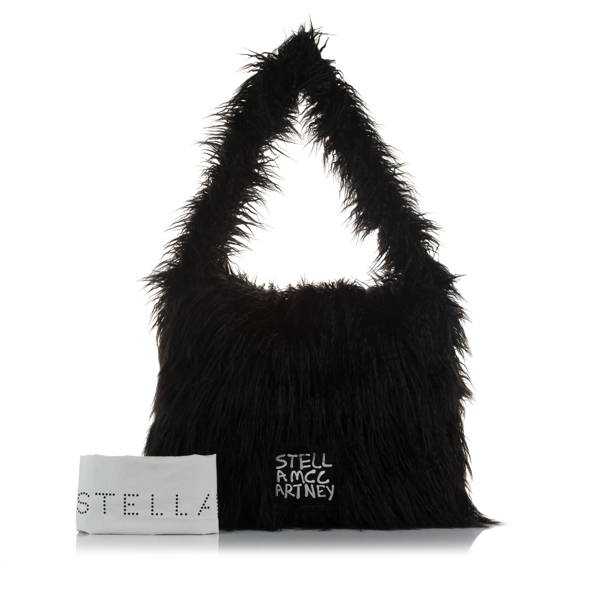 Stella McCartney | Pre-Owned x Ed Curtis Faux Fur Shoulder Bag | Black - Image 4
