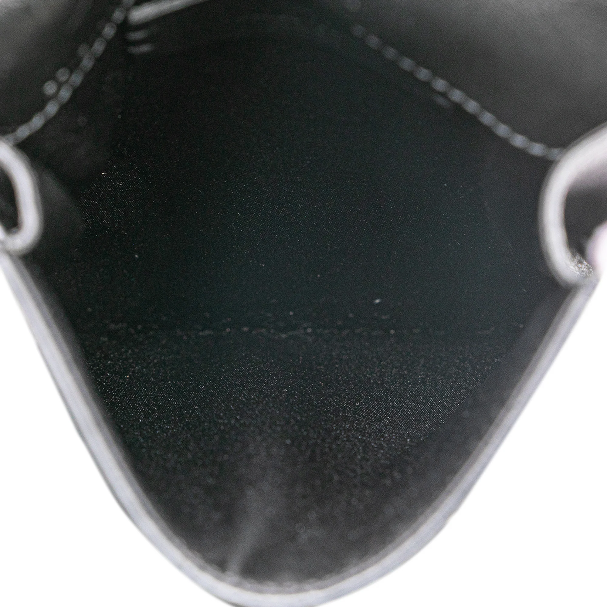 Valentino | Pre-Owned Leather VRing Neck Pouch | Black - Image 10