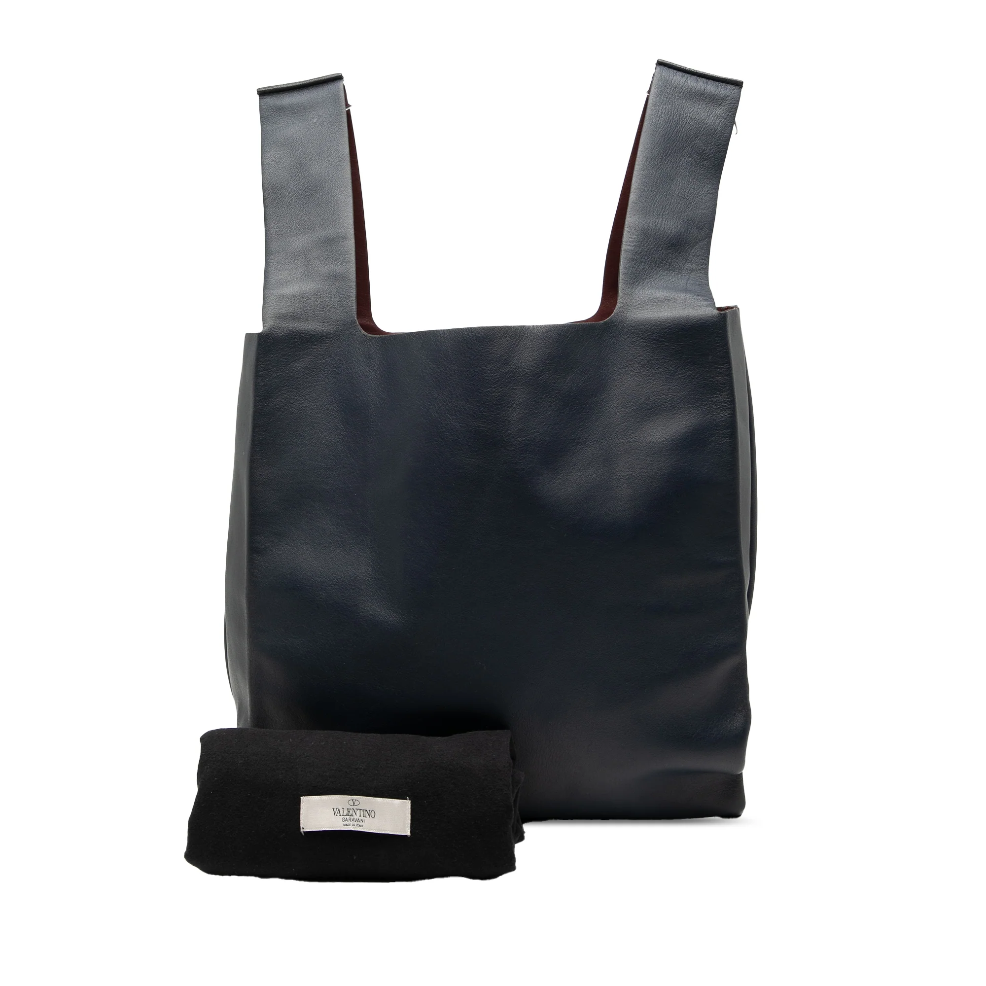Valentino | Pre-Owned Reversible Leather Shopper Tote | Black - Image 8