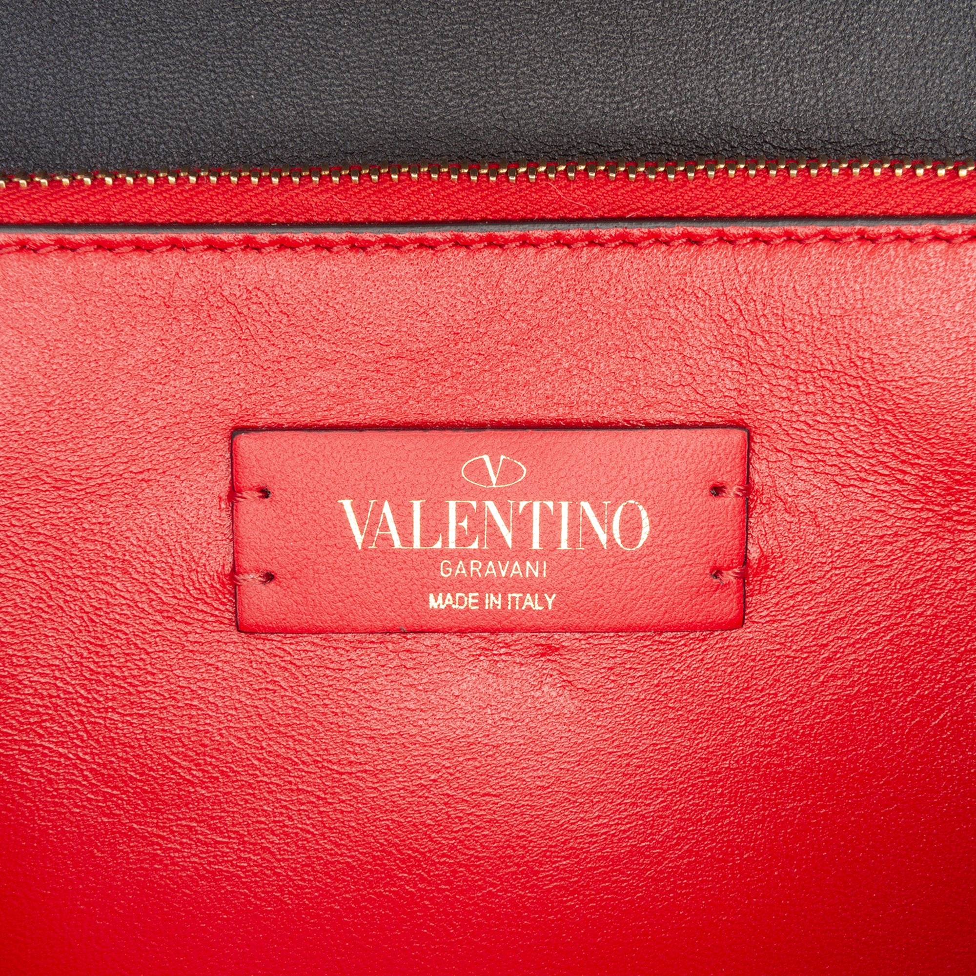 Valentino | Pre-Owned Small Watersnake Trimmed Colorblock Calfskin Vring Shoulder Bag | Gray/Light Gray - Image 7
