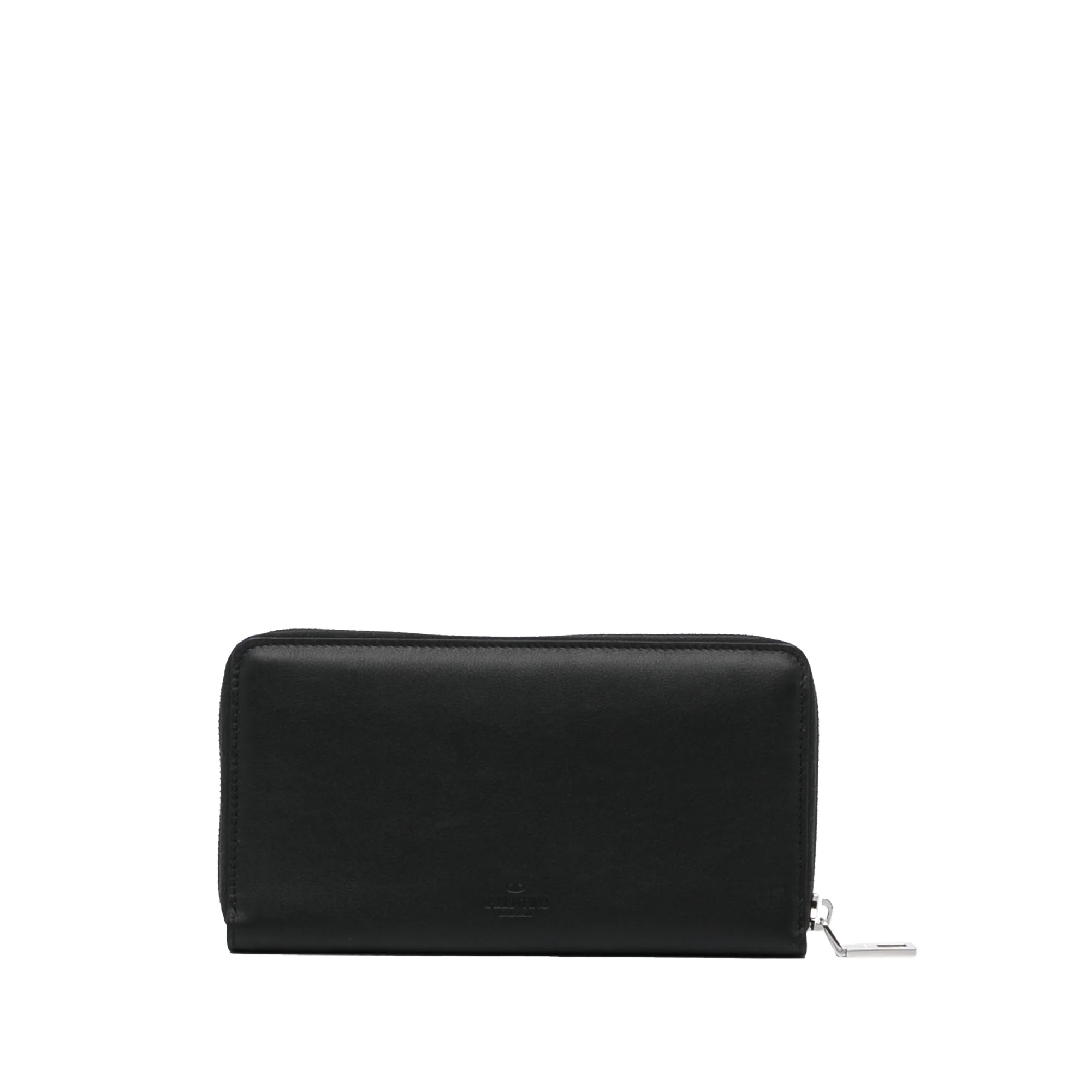 Valentino | Pre-Owned Studded Zip Around Wallet | Black - Image 8