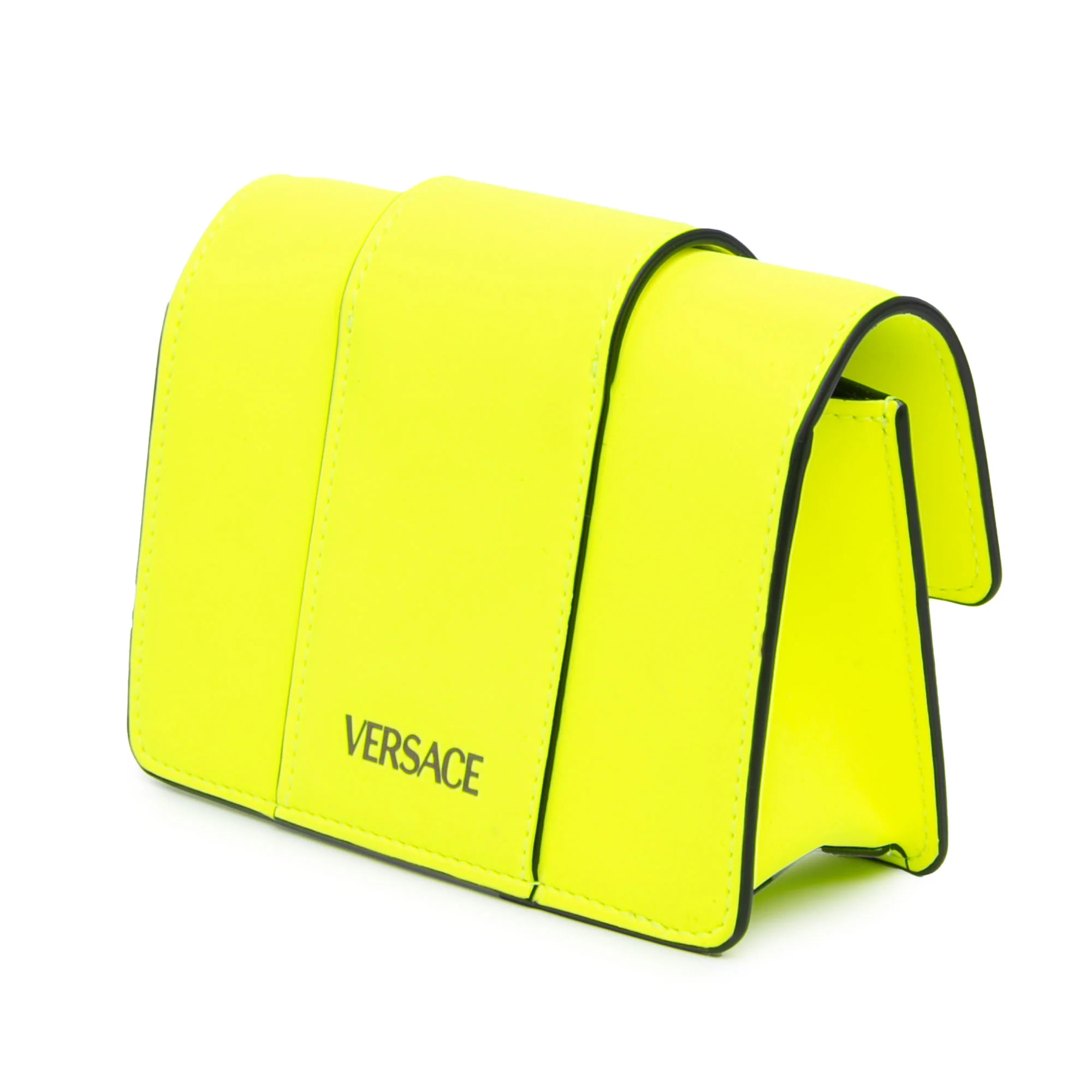 Versace | Pre-Owned Leather La Medusa Crossbody | Yellow/Neon Yellow - Image 3