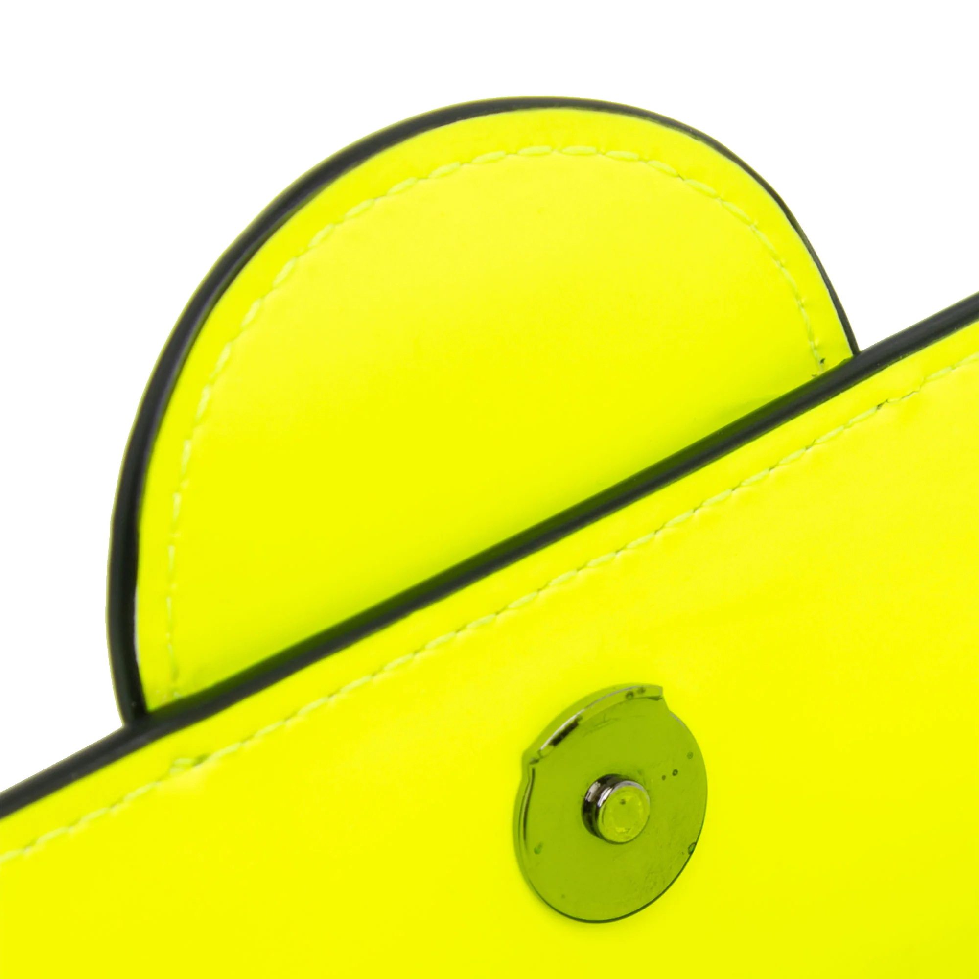 Versace | Pre-Owned Leather La Medusa Crossbody | Yellow/Neon Yellow - Image 5