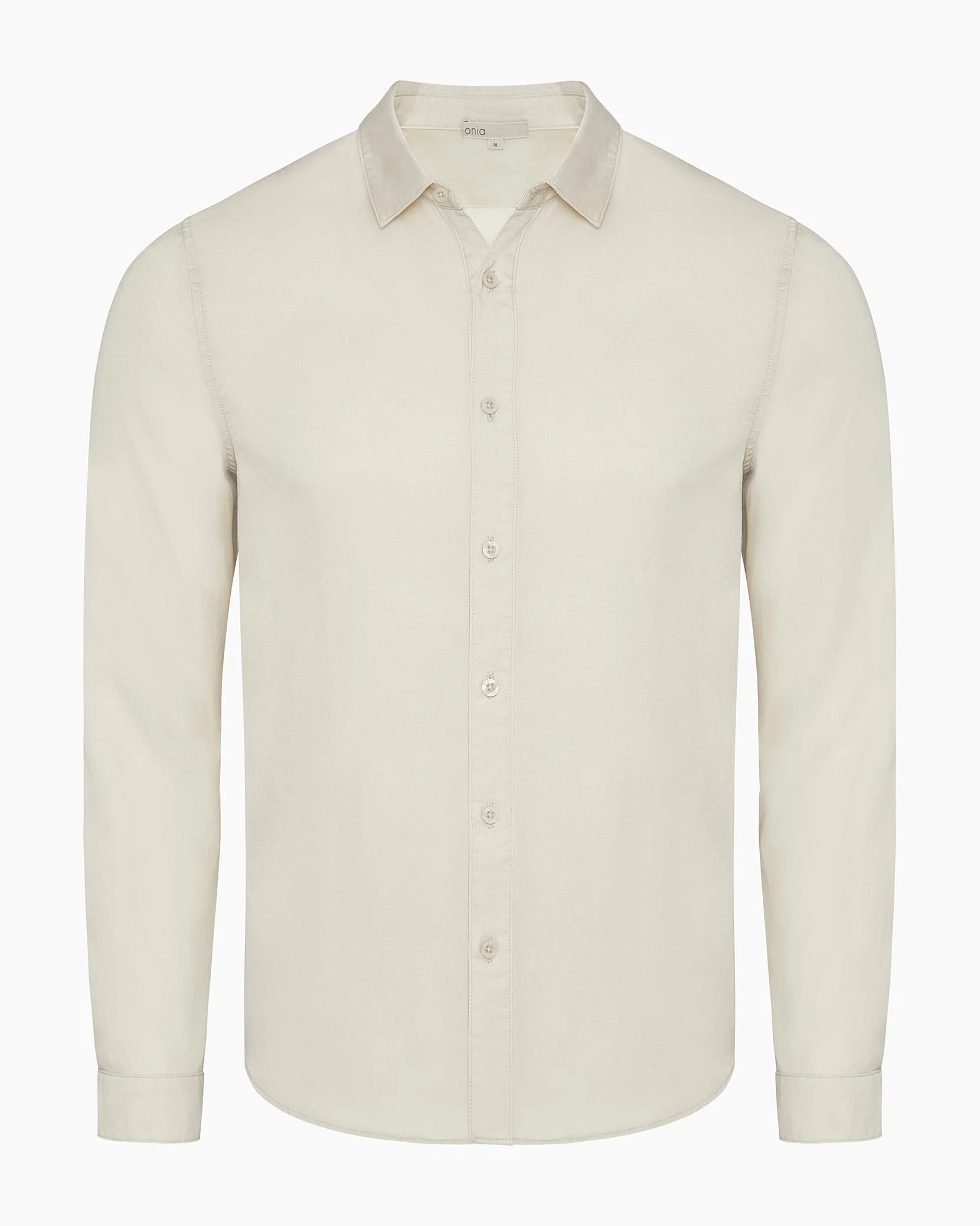 Mens | Lyocell Long Sleeve Shirt | Stone