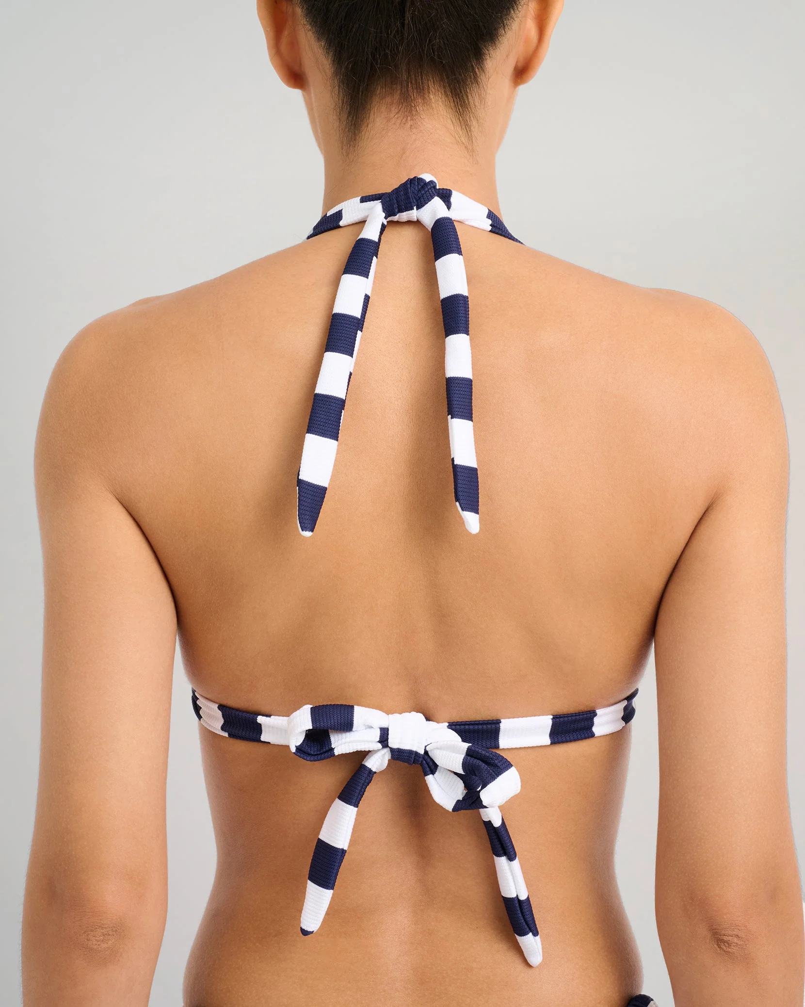 Womens | Mara Bikini Top | Deep Navy/White - Image 5