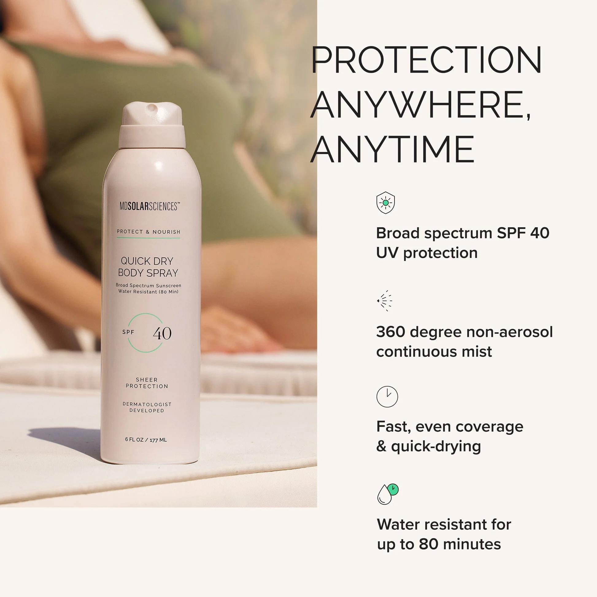 Quick Dry Body Spray SPF 40 - Image 3