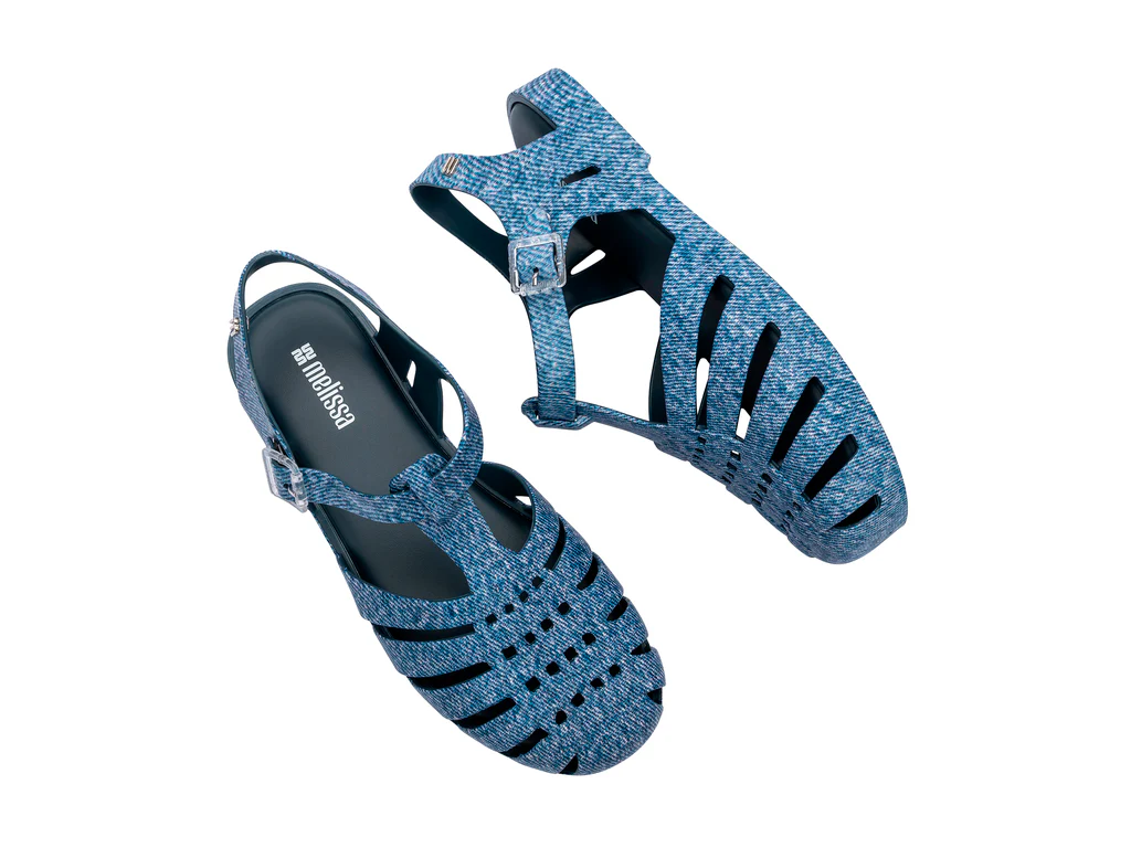 Possession Print Denim Sandal | Jeans Blue - Image 2