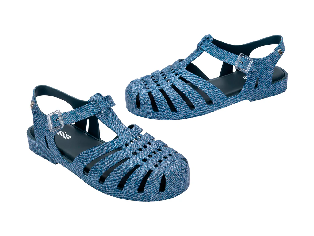 Possession Print Denim Sandal | Jeans Blue - Image 3