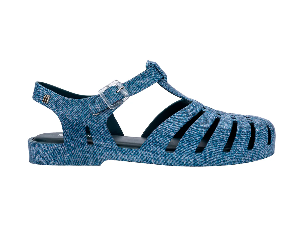Possession Print Denim Sandal | Jeans Blue - Image 5
