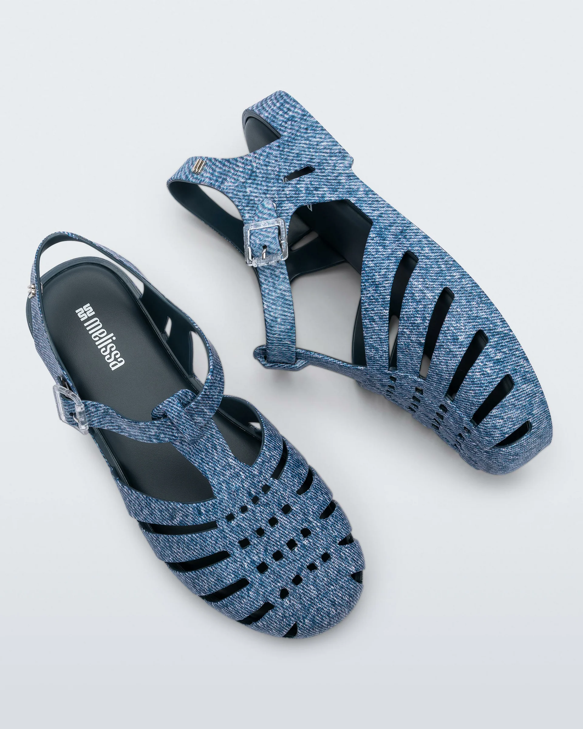 Possession Print Denim Sandal | Jeans Blue - Image 8