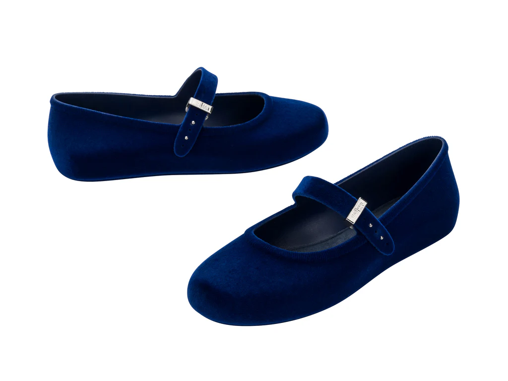 Soft Velvet II Ballerina | Blue - Image 3