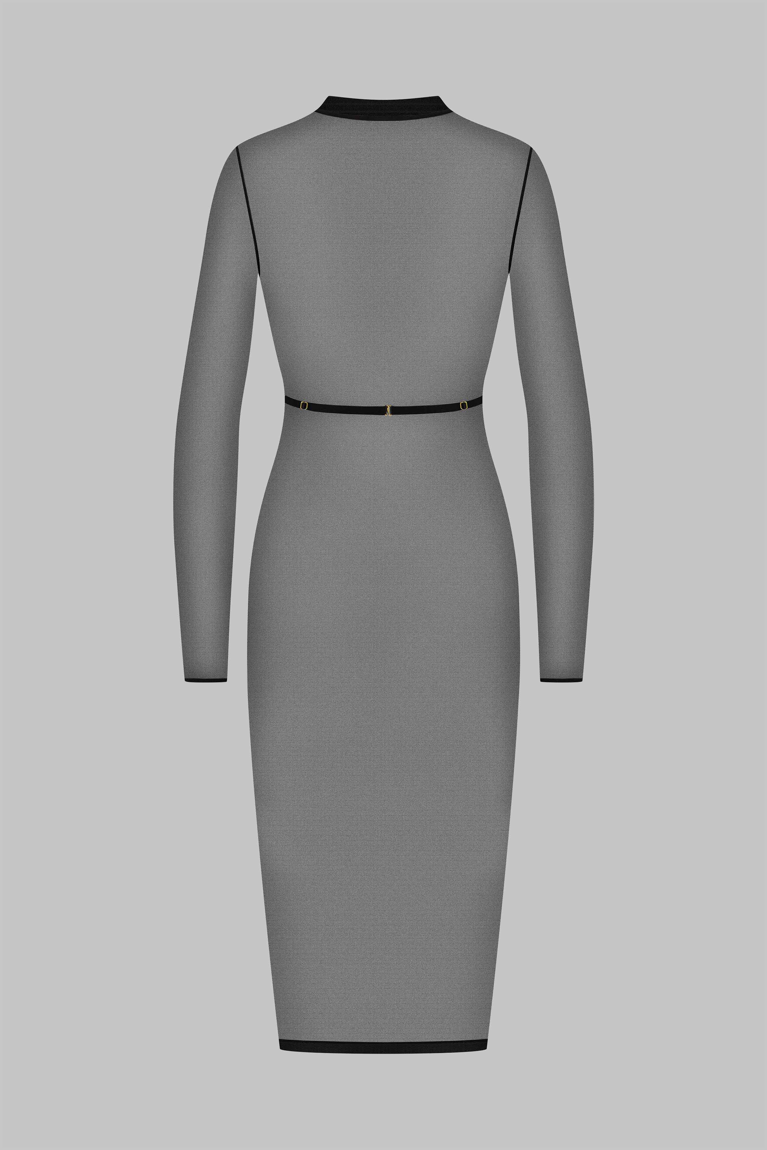 Midi dress with harness - Corps a Corps | Black - Image 5