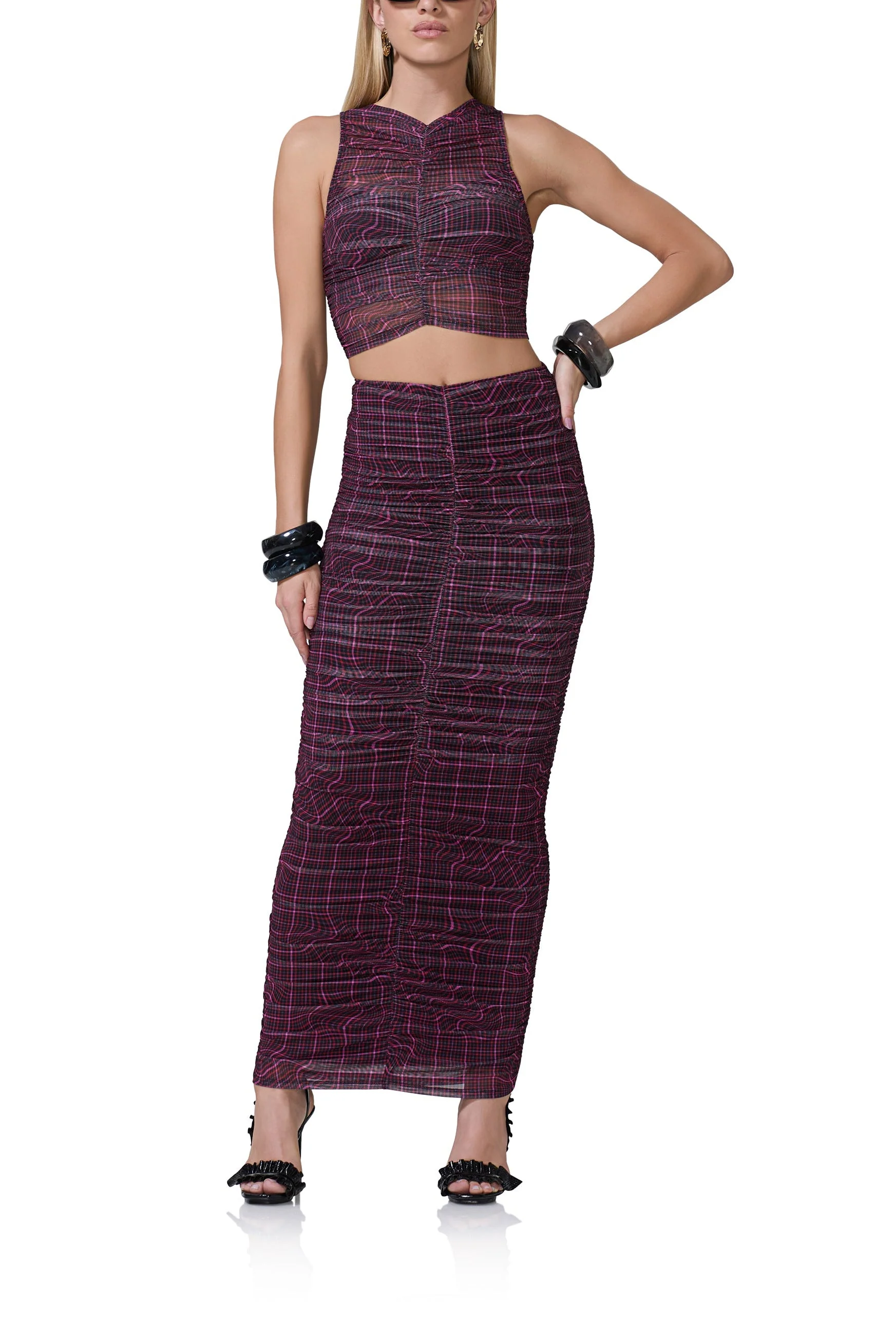 Misha Top | Twisted Plaid
