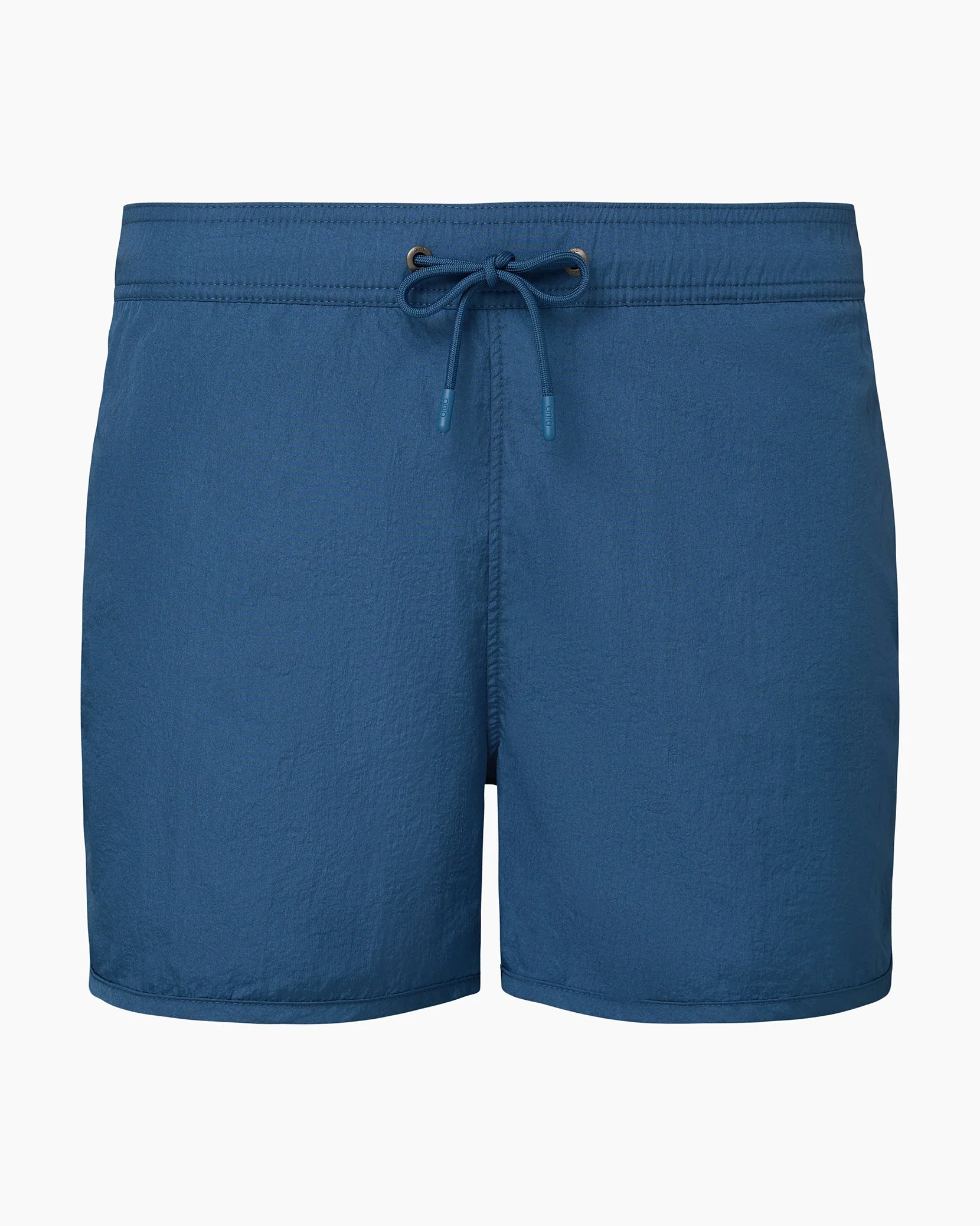 Mens | Nylon Crinkle 4" Scallop Swim Trunk | Pool Blue