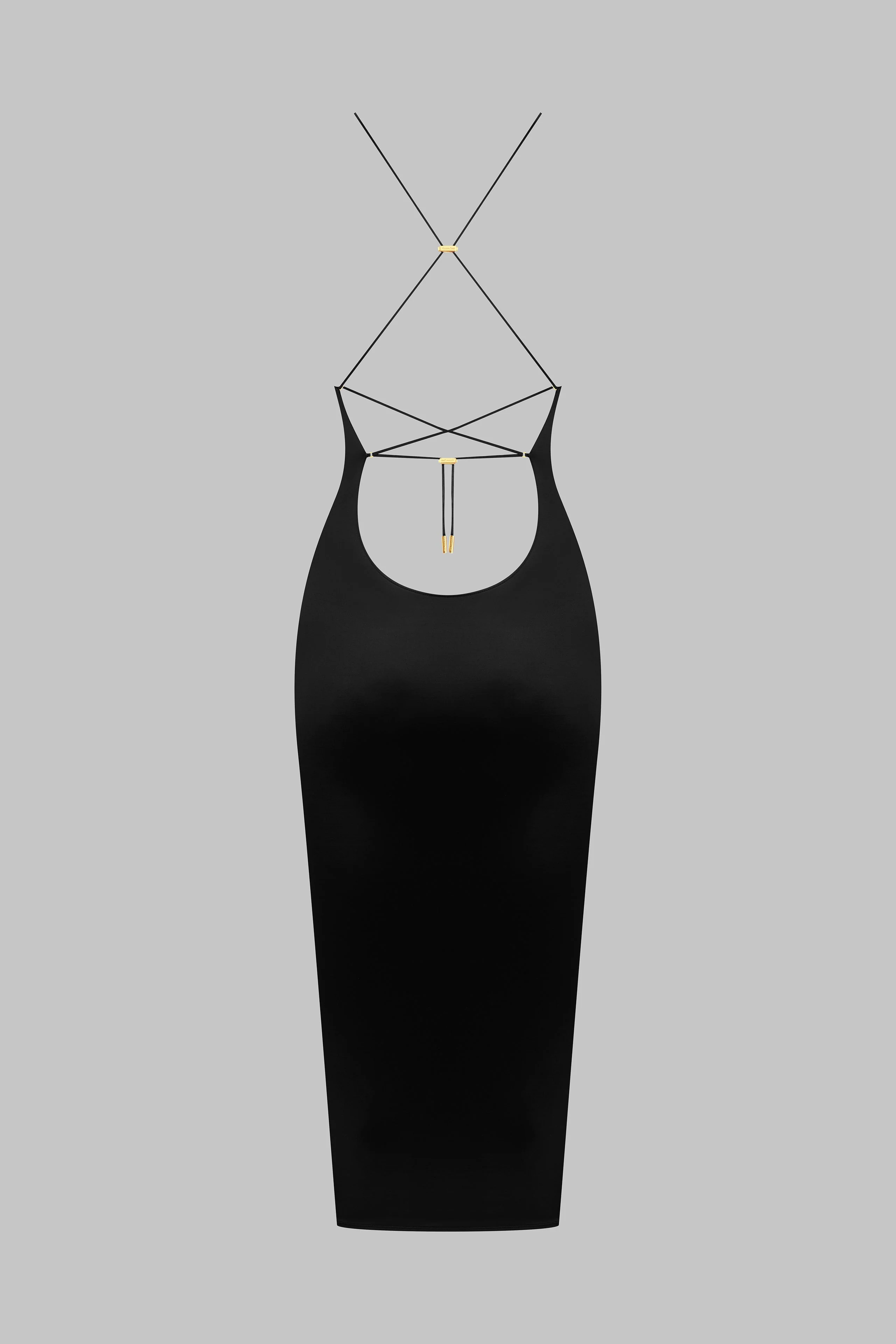 Open back midi dress - French Kiss | Black - Image 5
