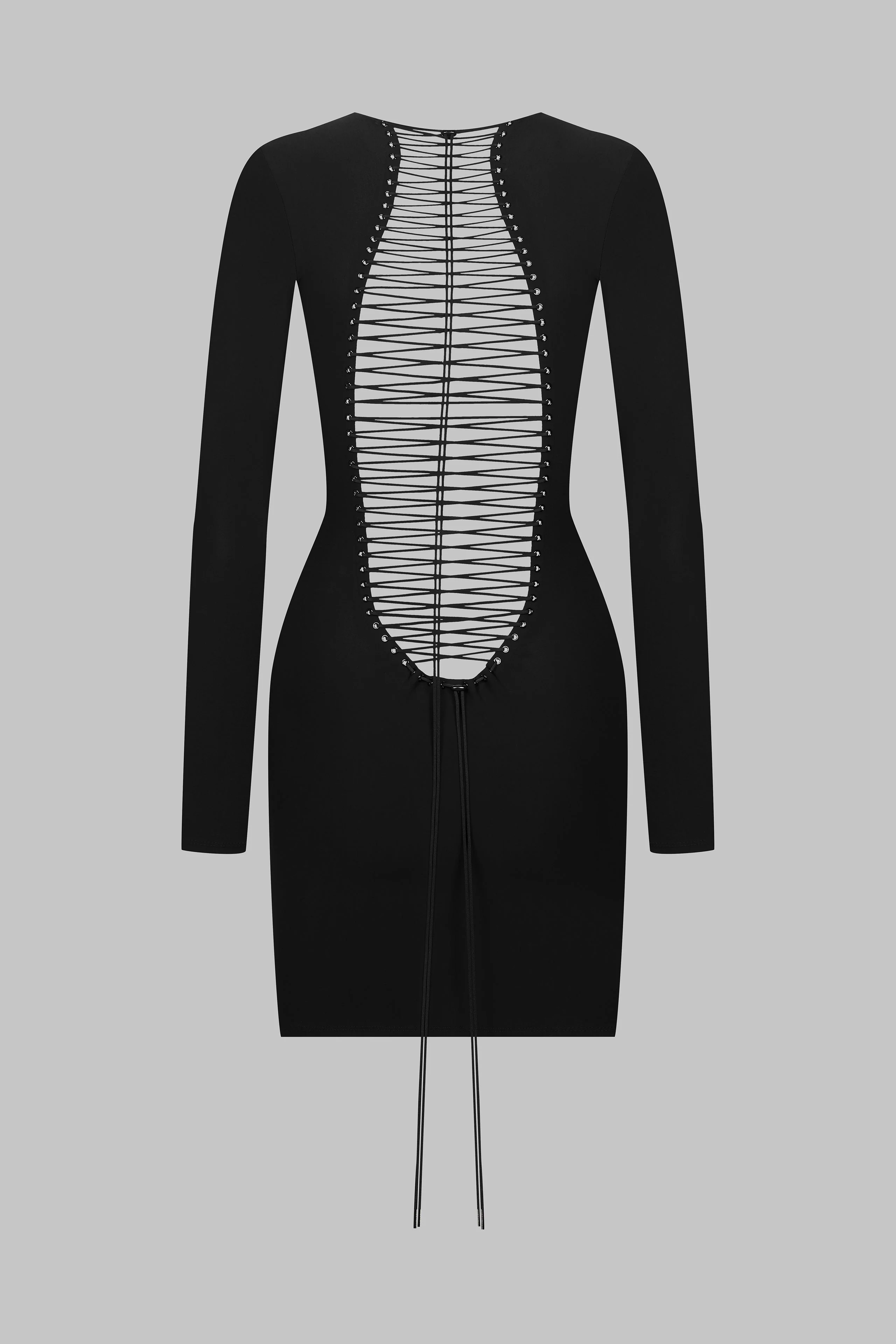 Open back short dress - Nuit Infinie | Black - Image 5