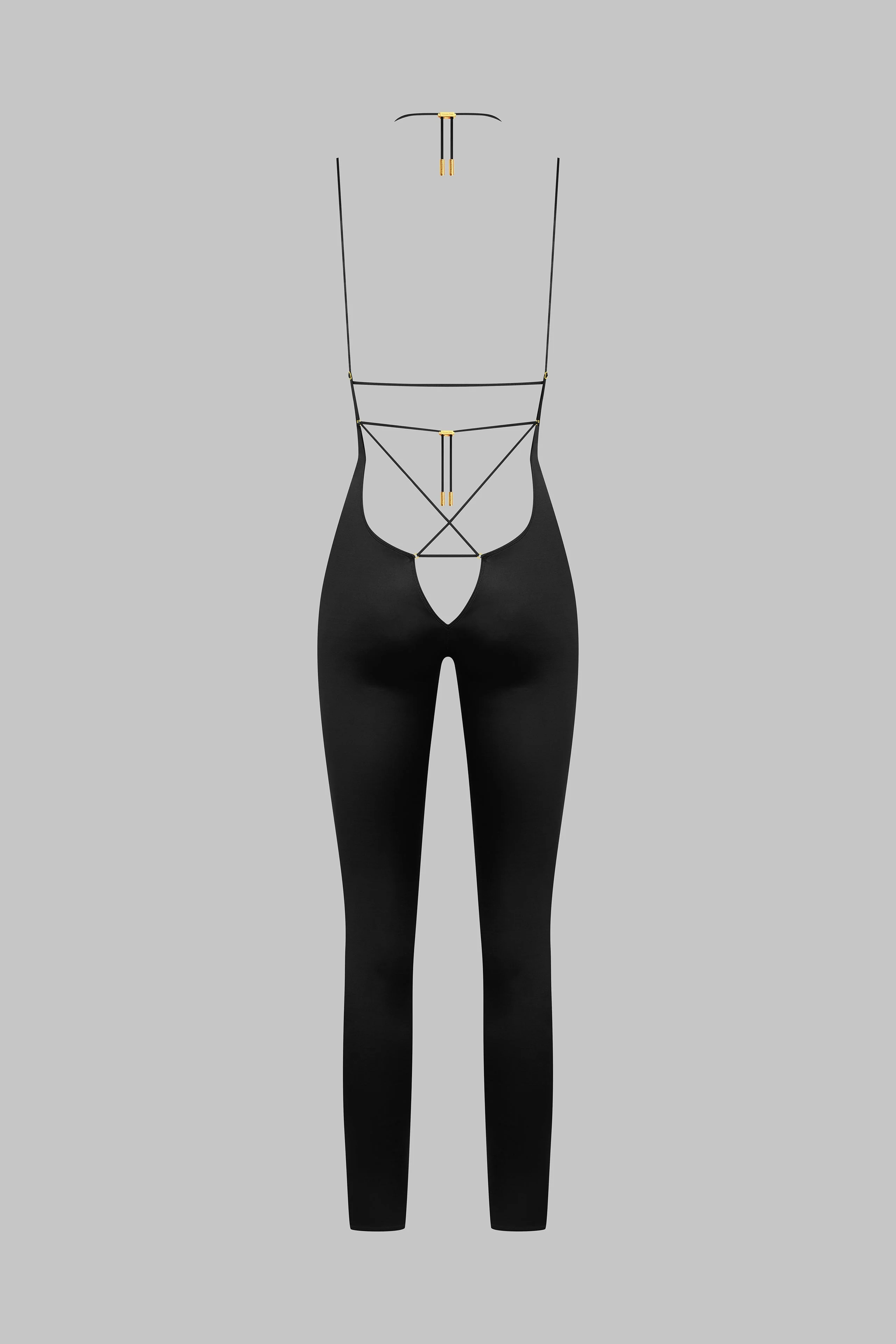 Open back strappy jumpsuit - French Kiss | Black - Image 5