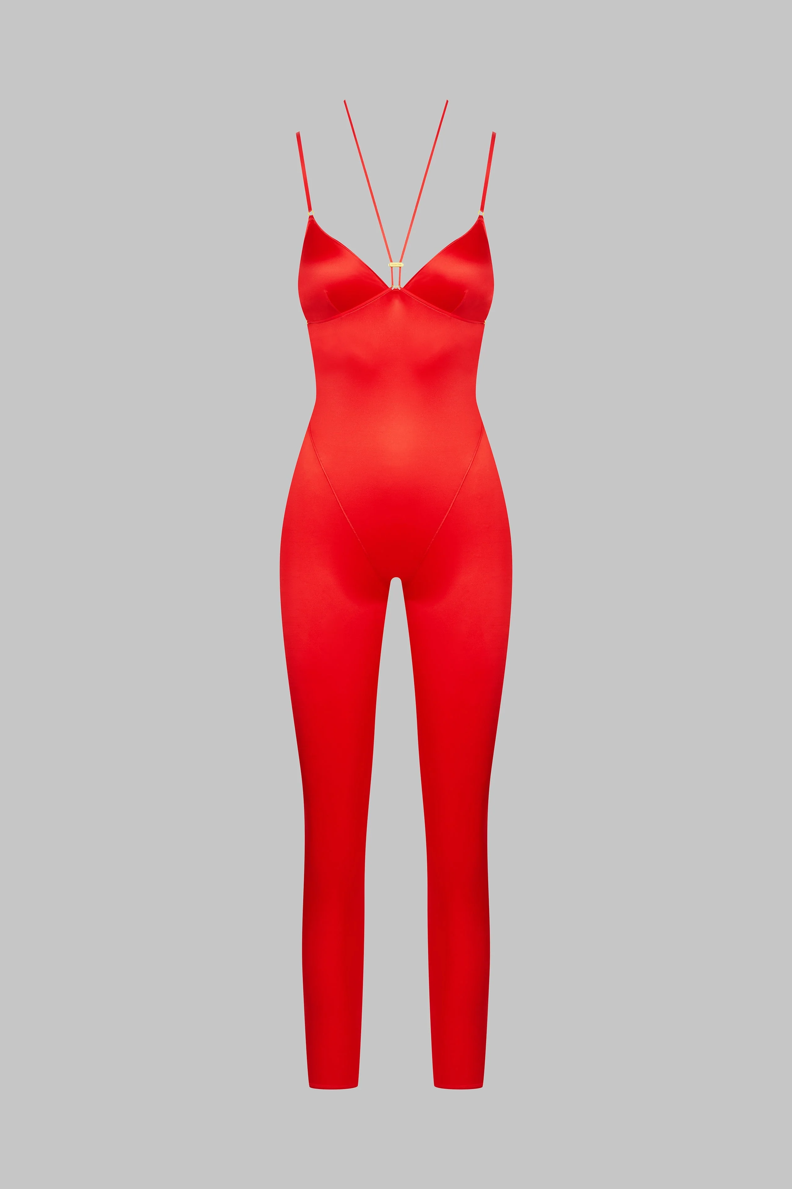 Open back strappy jumpsuit - French Kiss | Red - Image 4