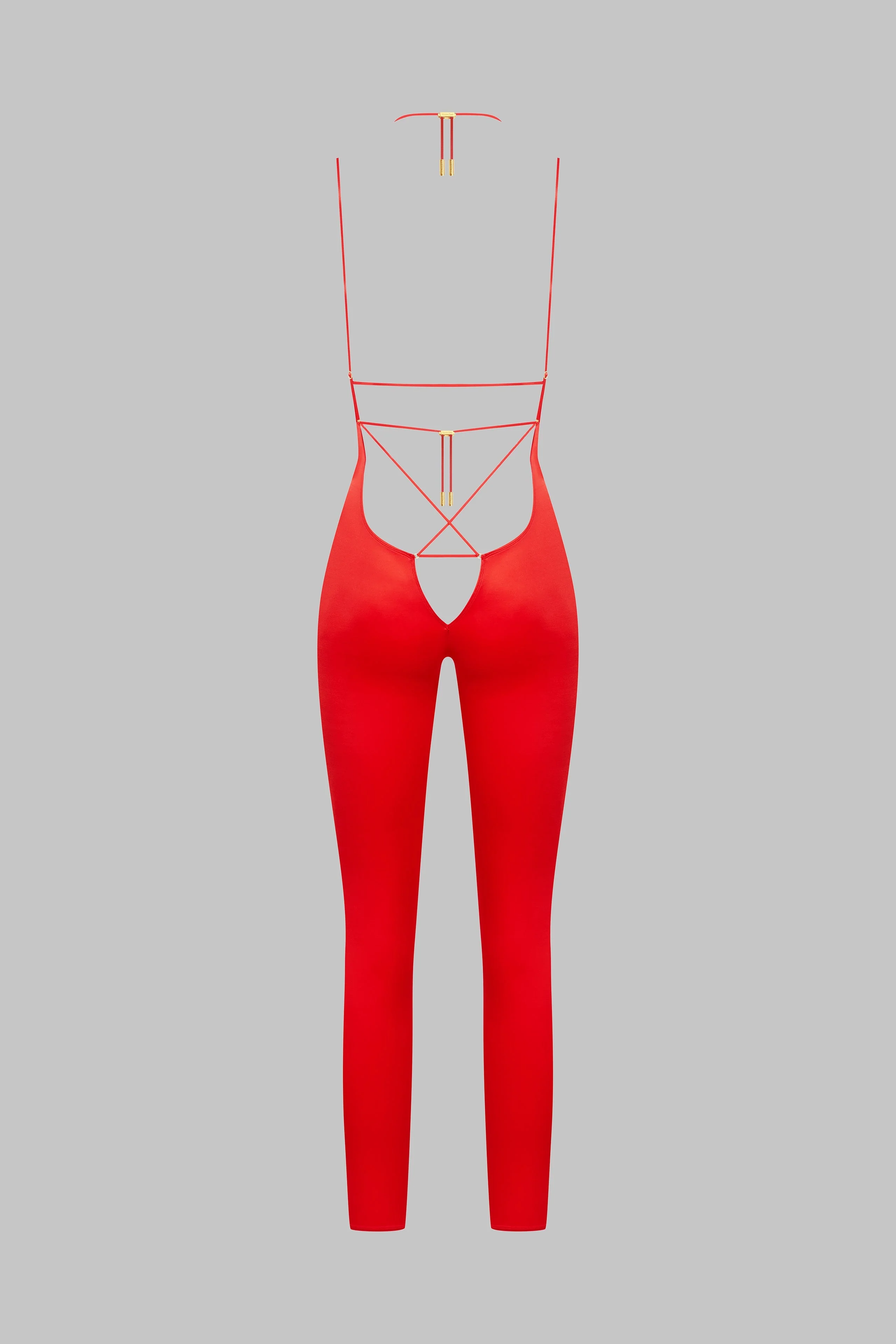 Open back strappy jumpsuit - French Kiss | Red - Image 5
