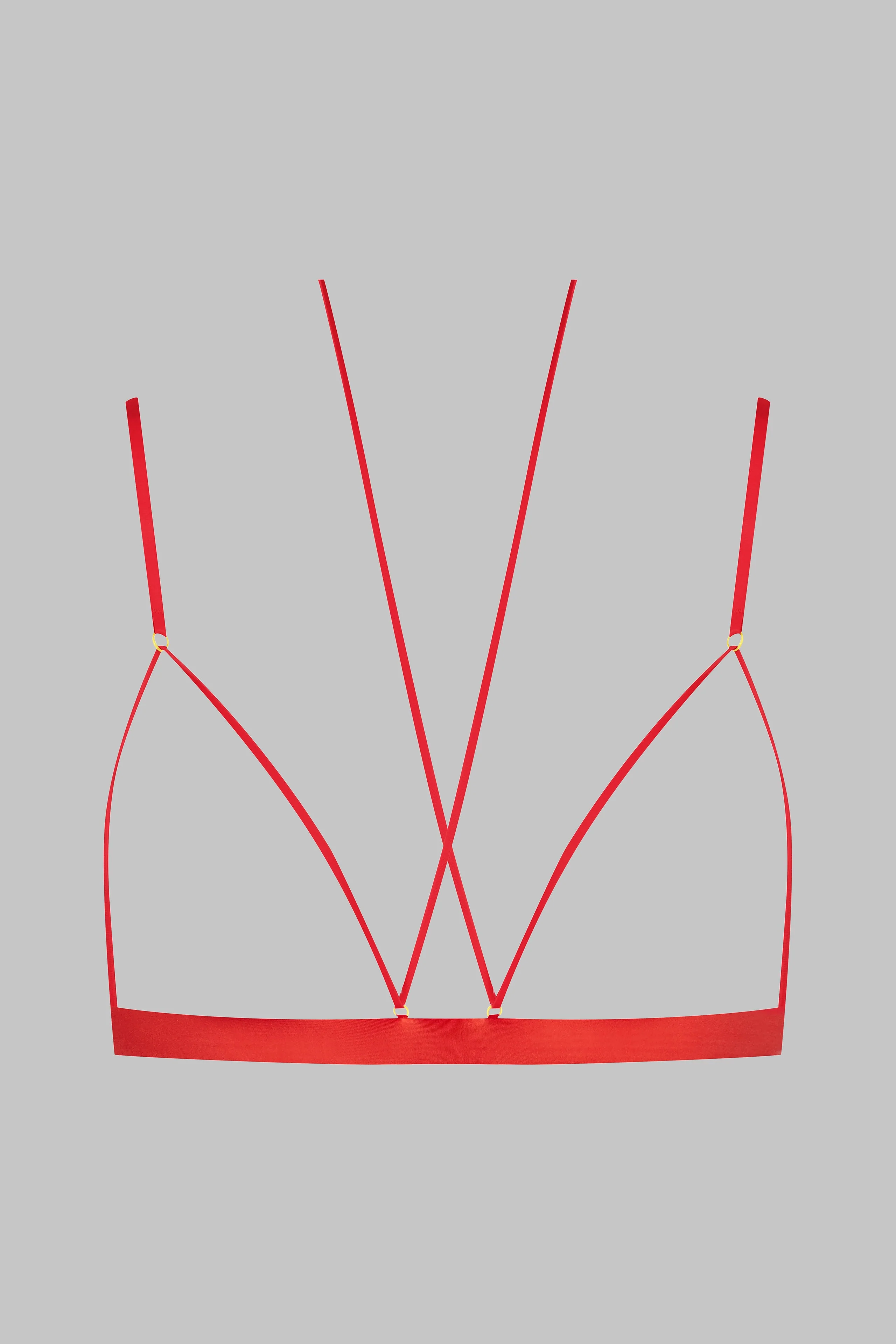 Open triangle bra - French Kiss | Red - Image 4