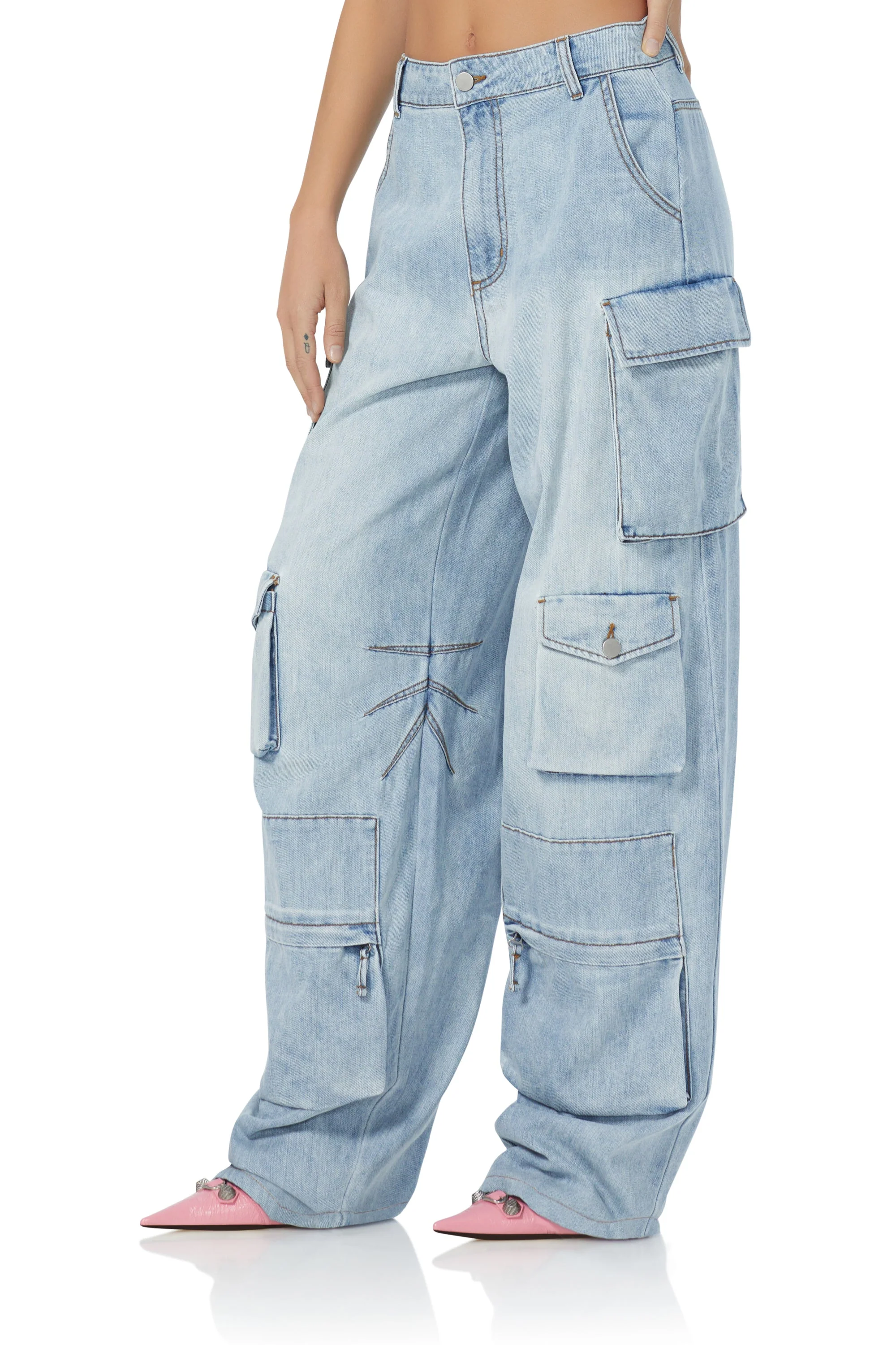 Parker Cargo Pant | Blue Wave Wash - Image 2