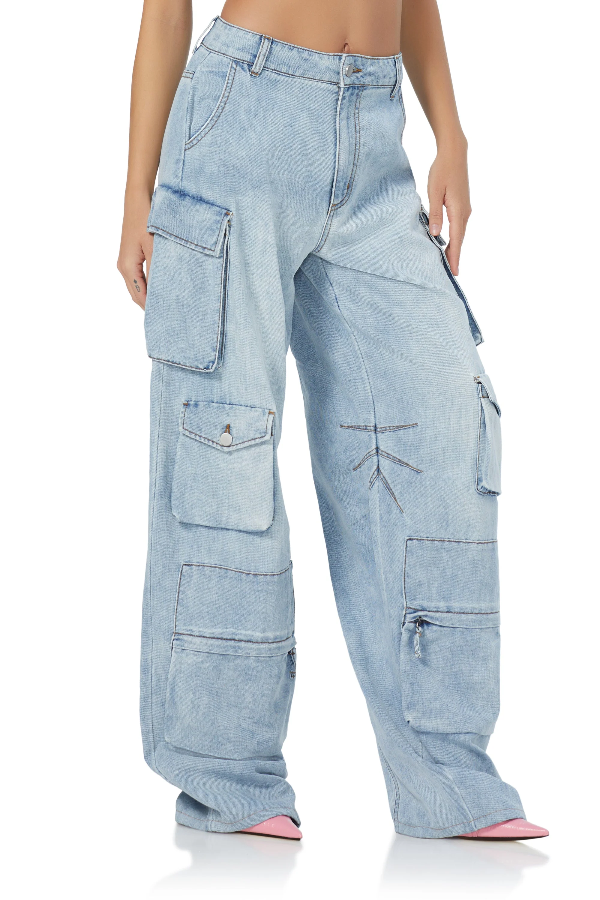 Parker Cargo Pant | Blue Wave Wash - Image 3