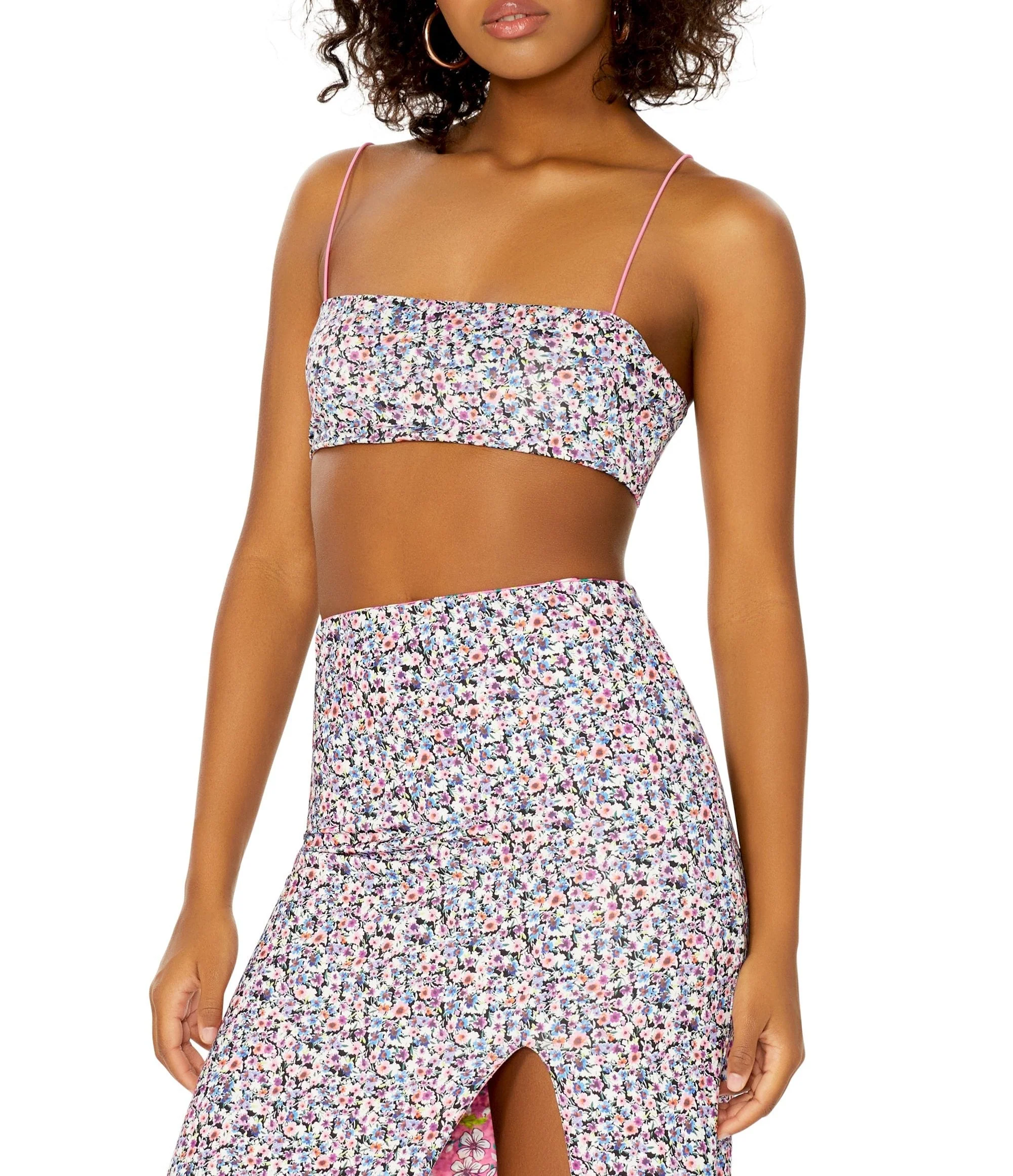 Penny Bandeau Top | Pink Paisley/Summer Multi Ditsy - Image 2