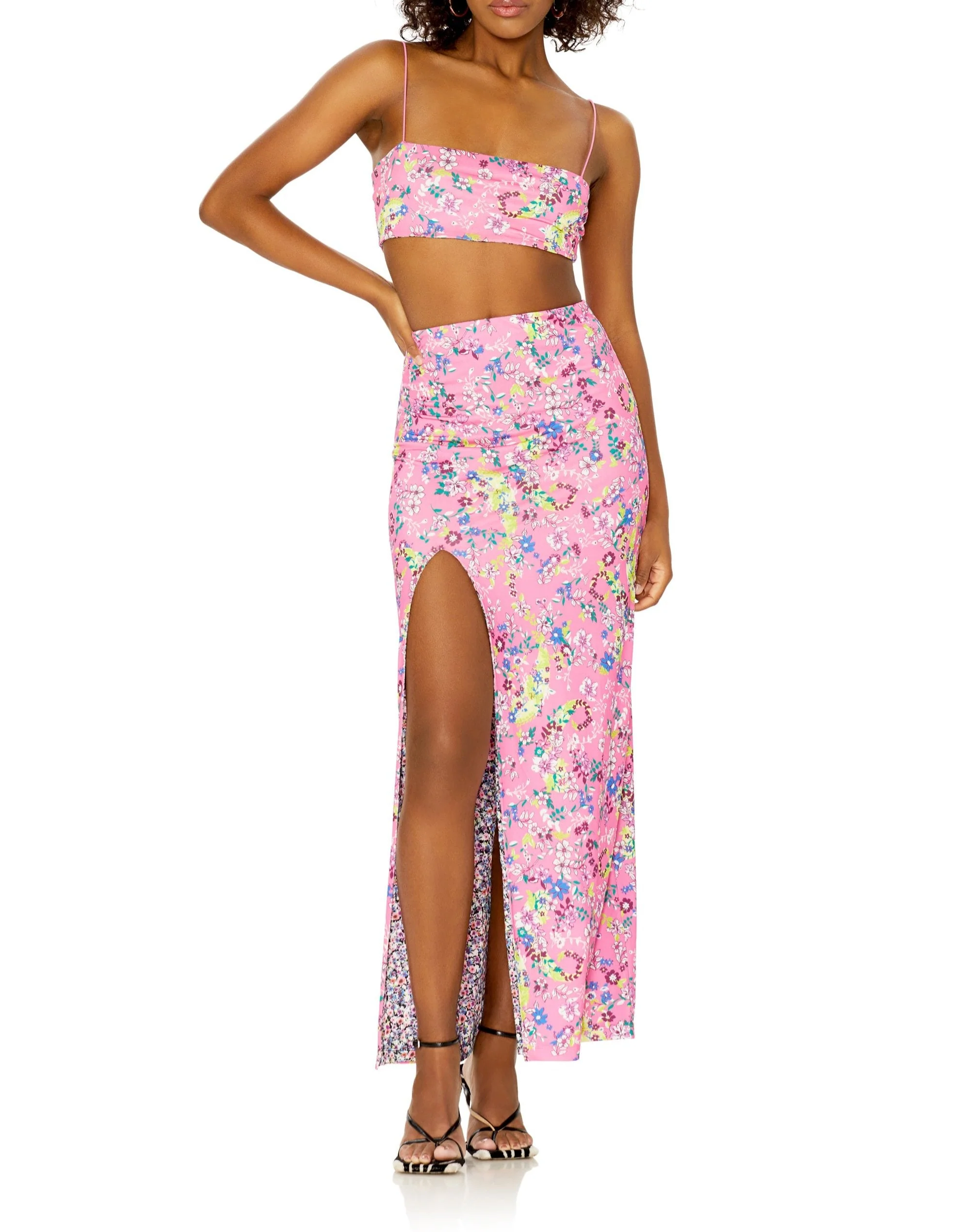 Penny Bandeau Top | Pink Paisley/Summer Multi Ditsy - Image 3
