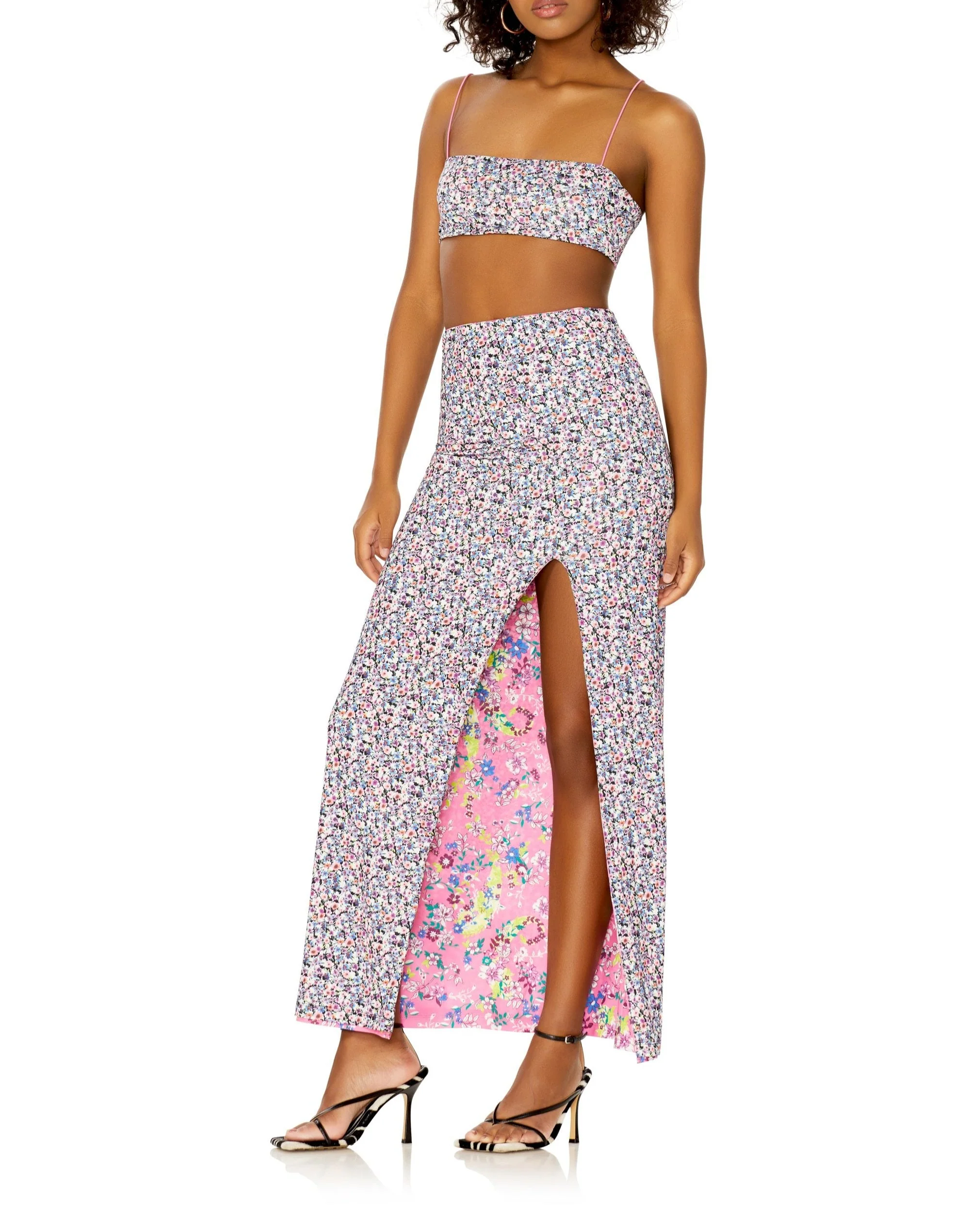 Penny Bandeau Top | Pink Paisley/Summer Multi Ditsy - Image 4