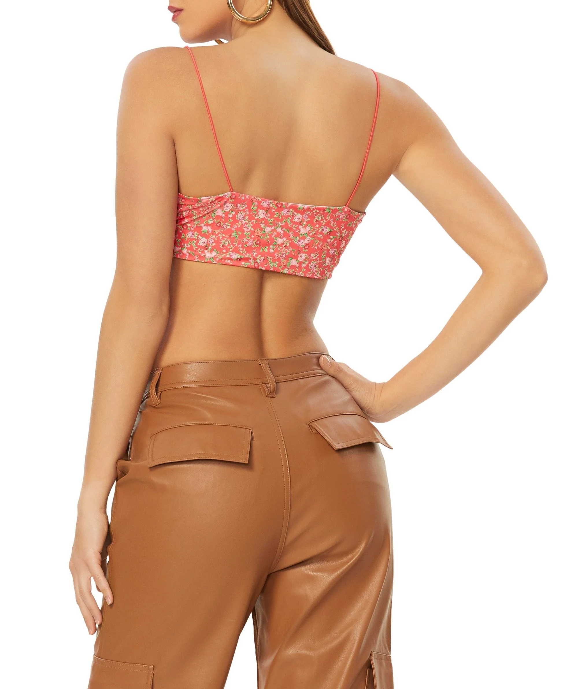 Penny Bandeau Top | Red Ditsy/Blanc Bouquet - Image 6