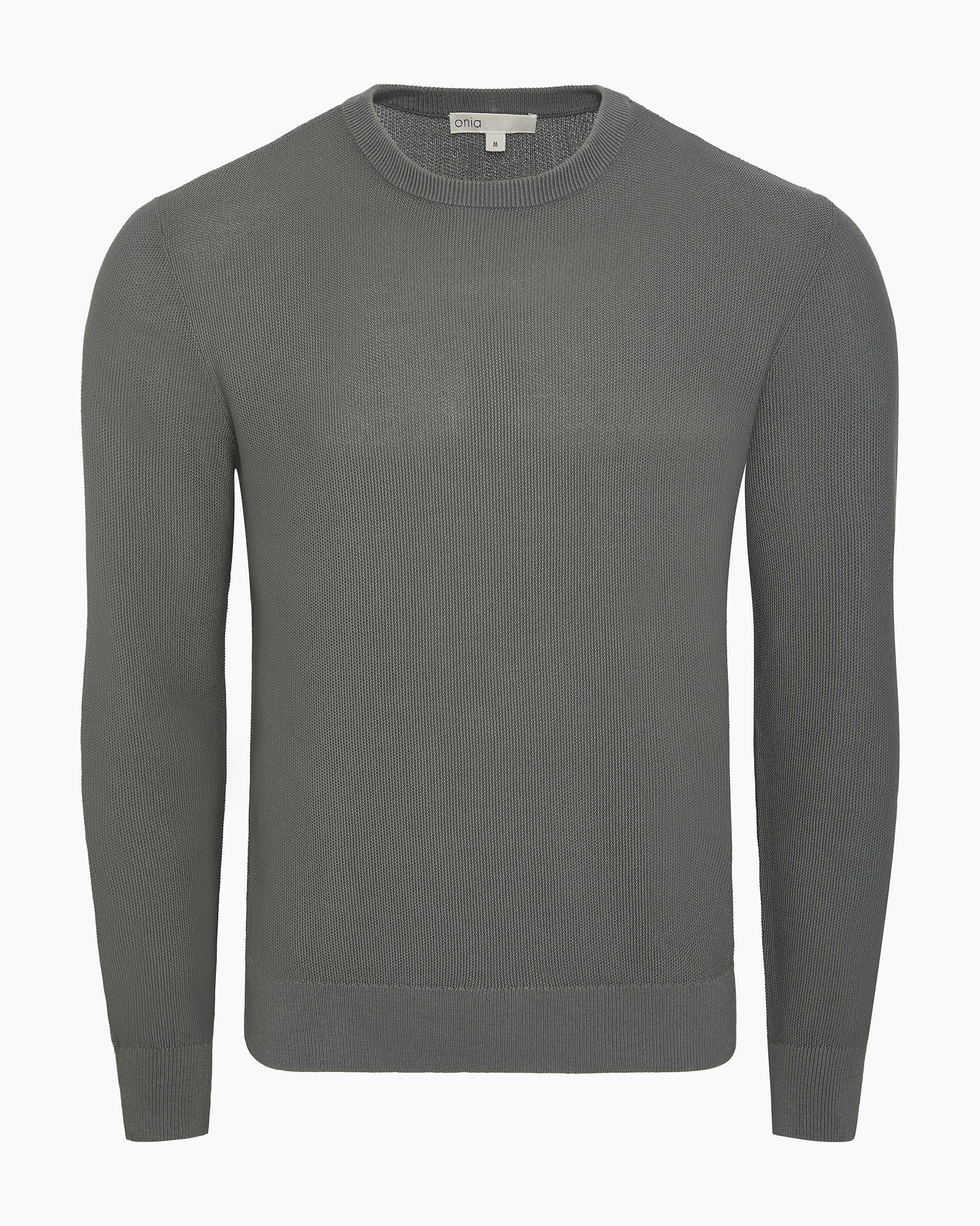 Mens | Pique Crewneck Sweater | Agave