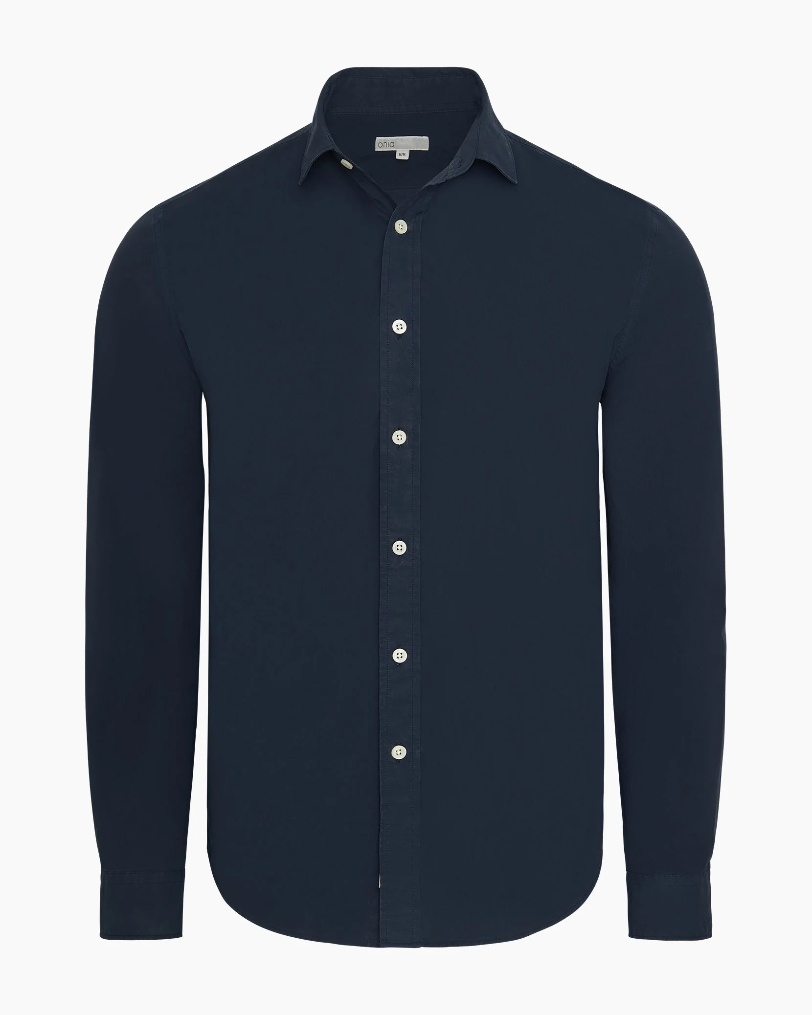 Mens | Poplin Long Sleeve Button Down Shirt | Midnight