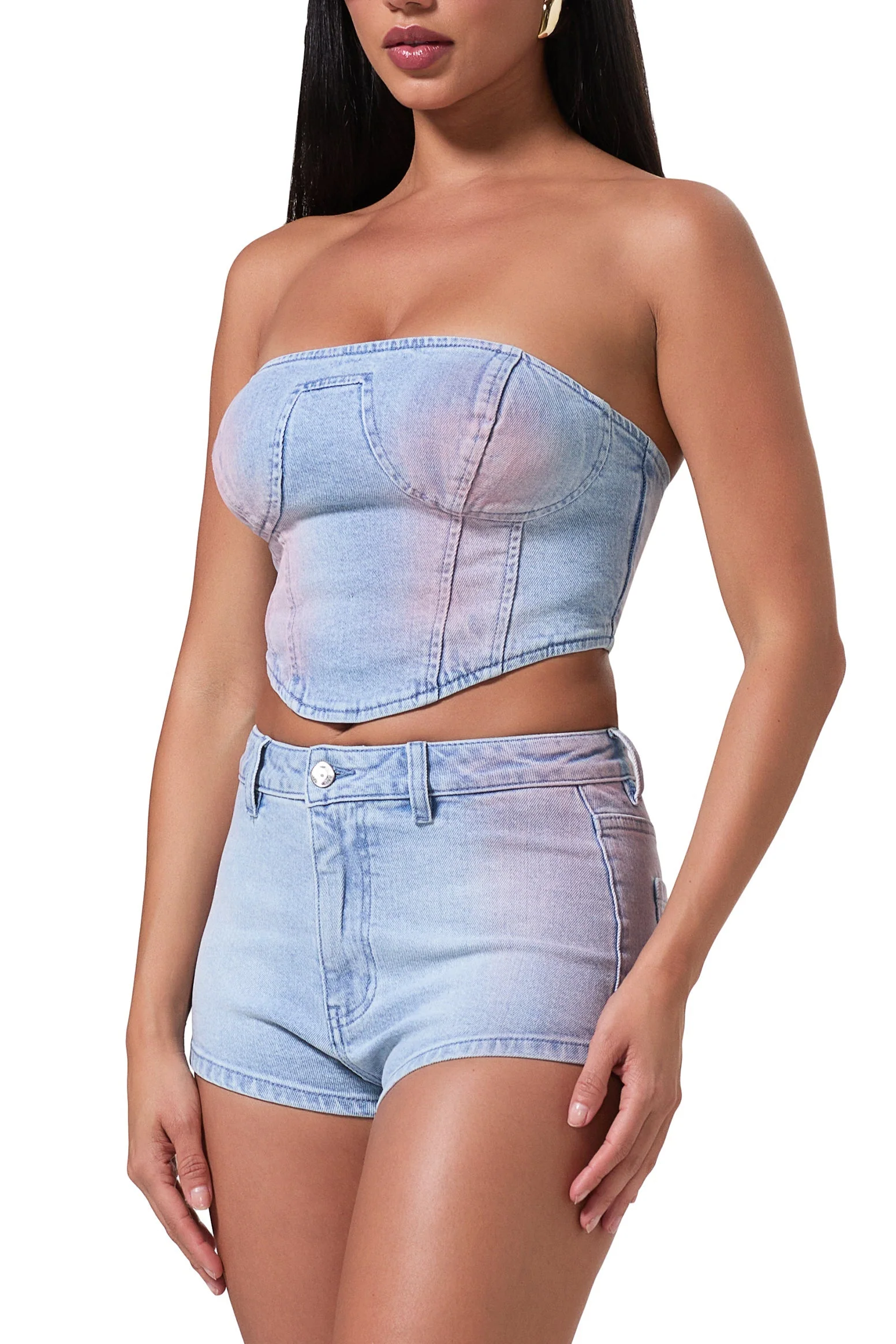 Reid Top | Blue Pink Wash - Image 2
