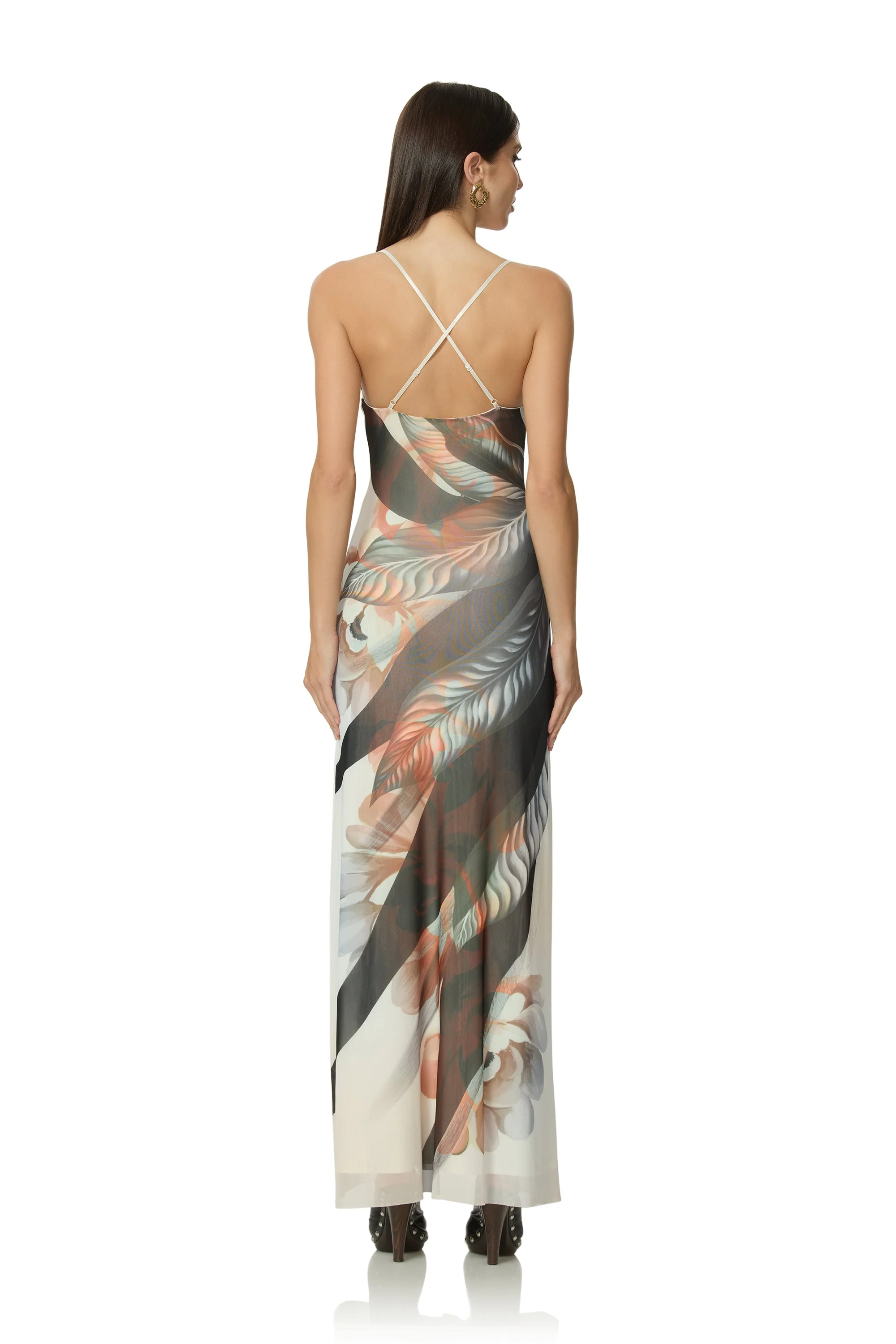 Romy Dress | Noir Leaf Lotus - Image 2