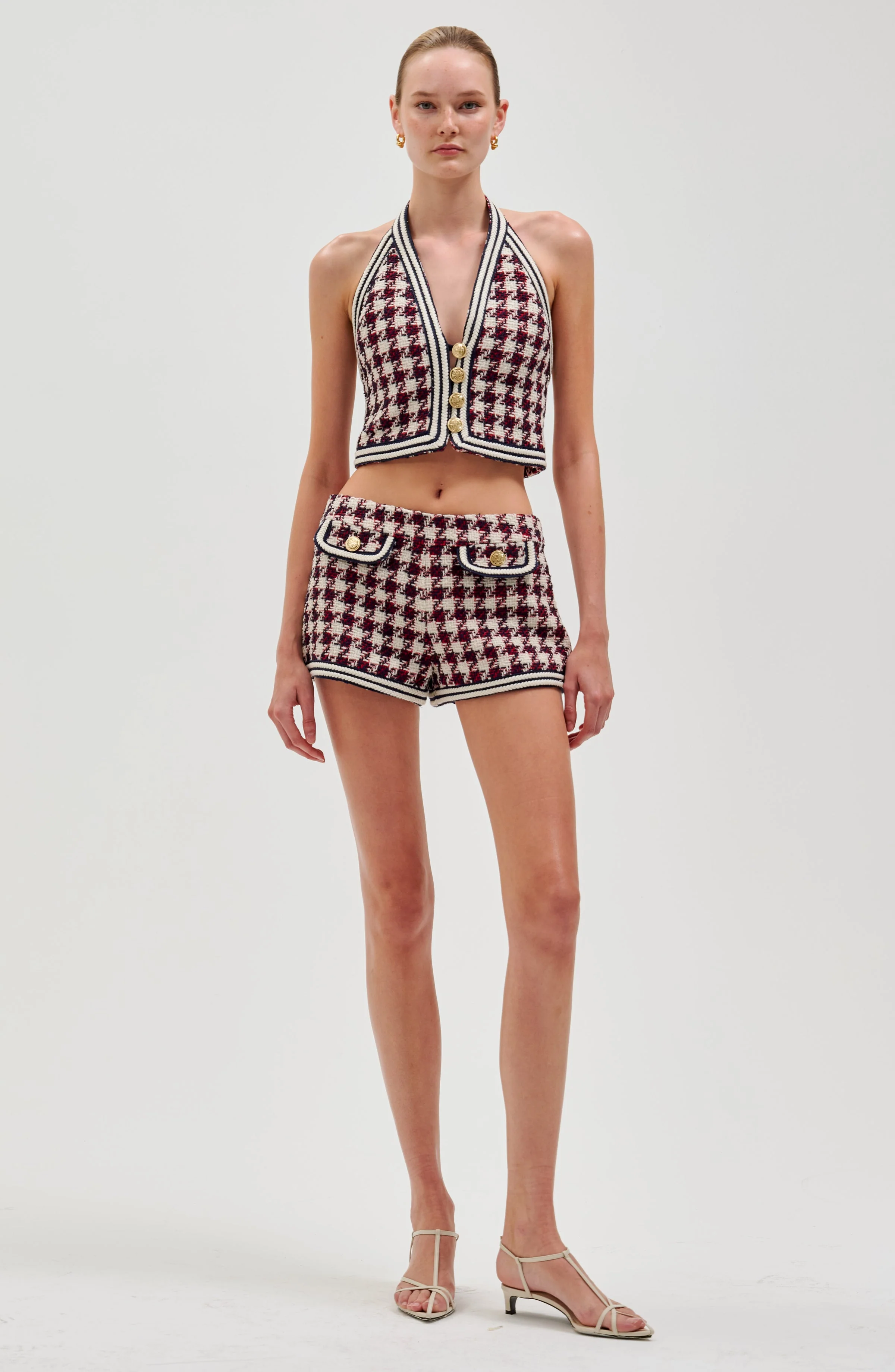 Bromley Shorts | Ivory/Navy/Red - Image 4