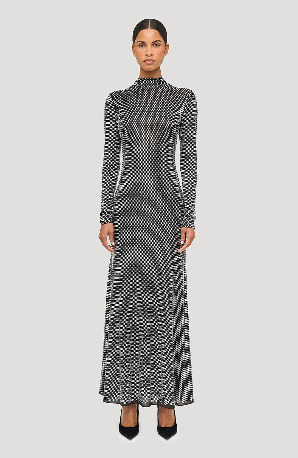 Clarion Dress | Jet/Black/Silver