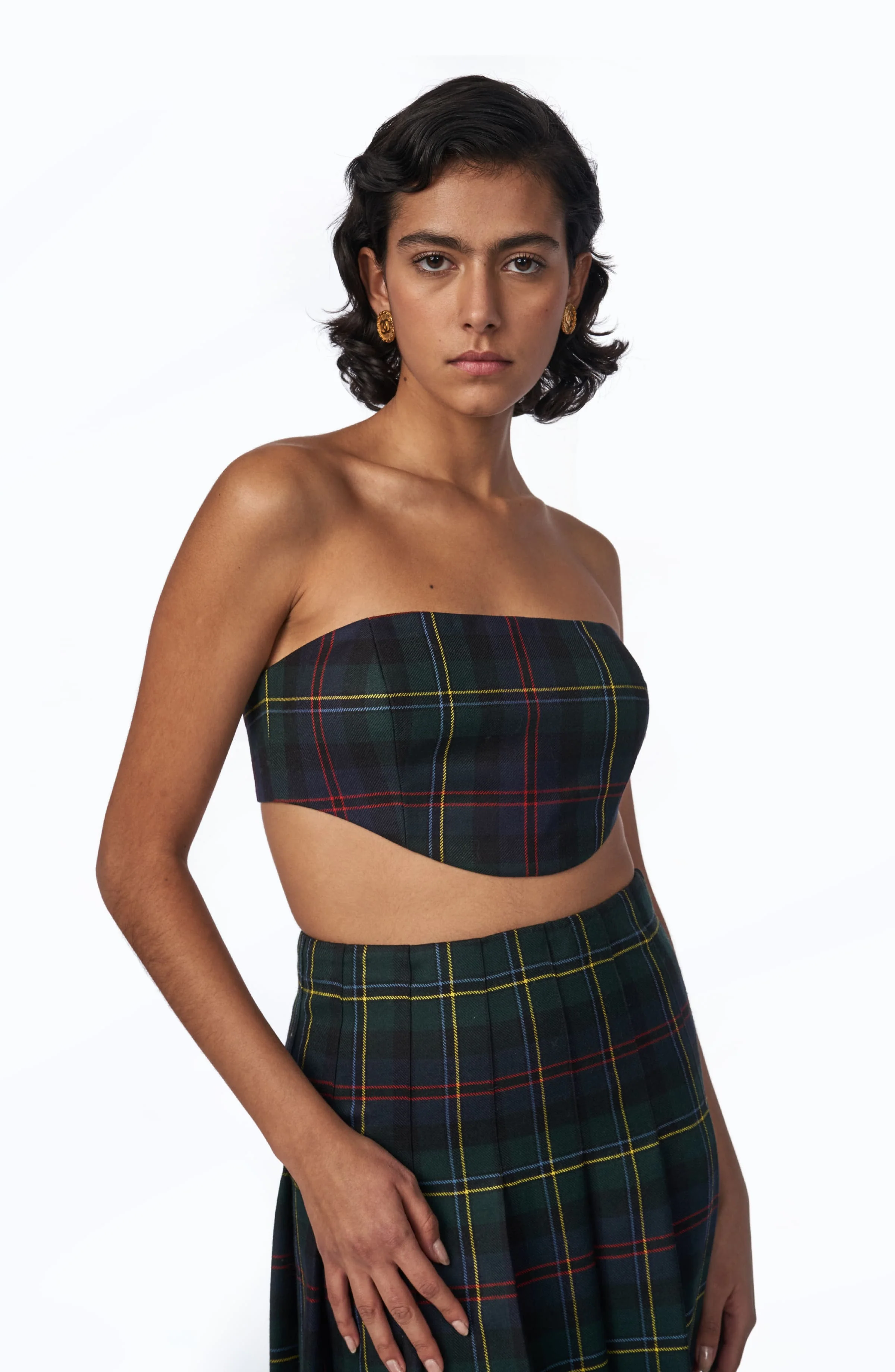 Nora Top | Blue Tartan - Image 2