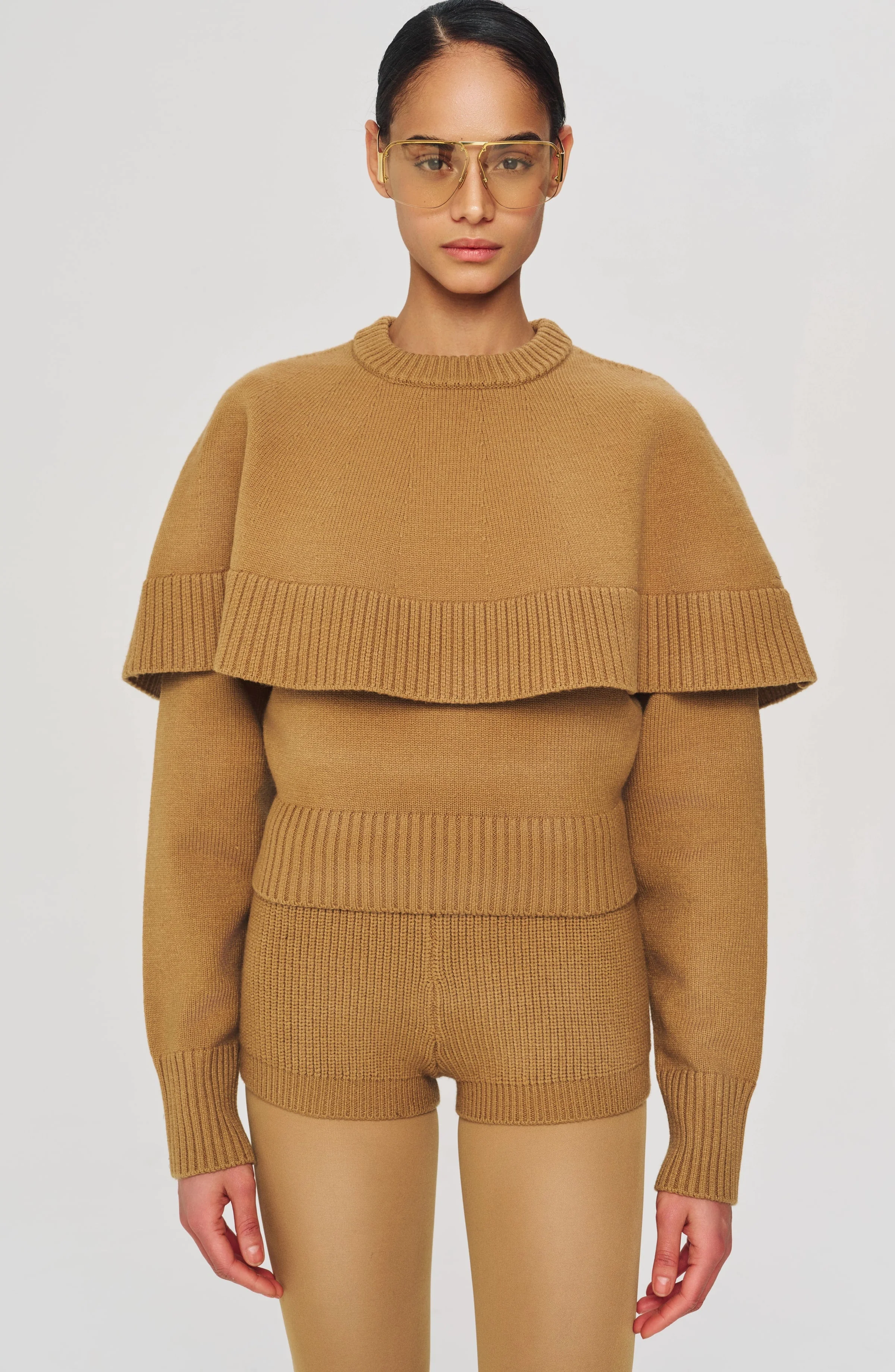Evian Knit Top | Camel