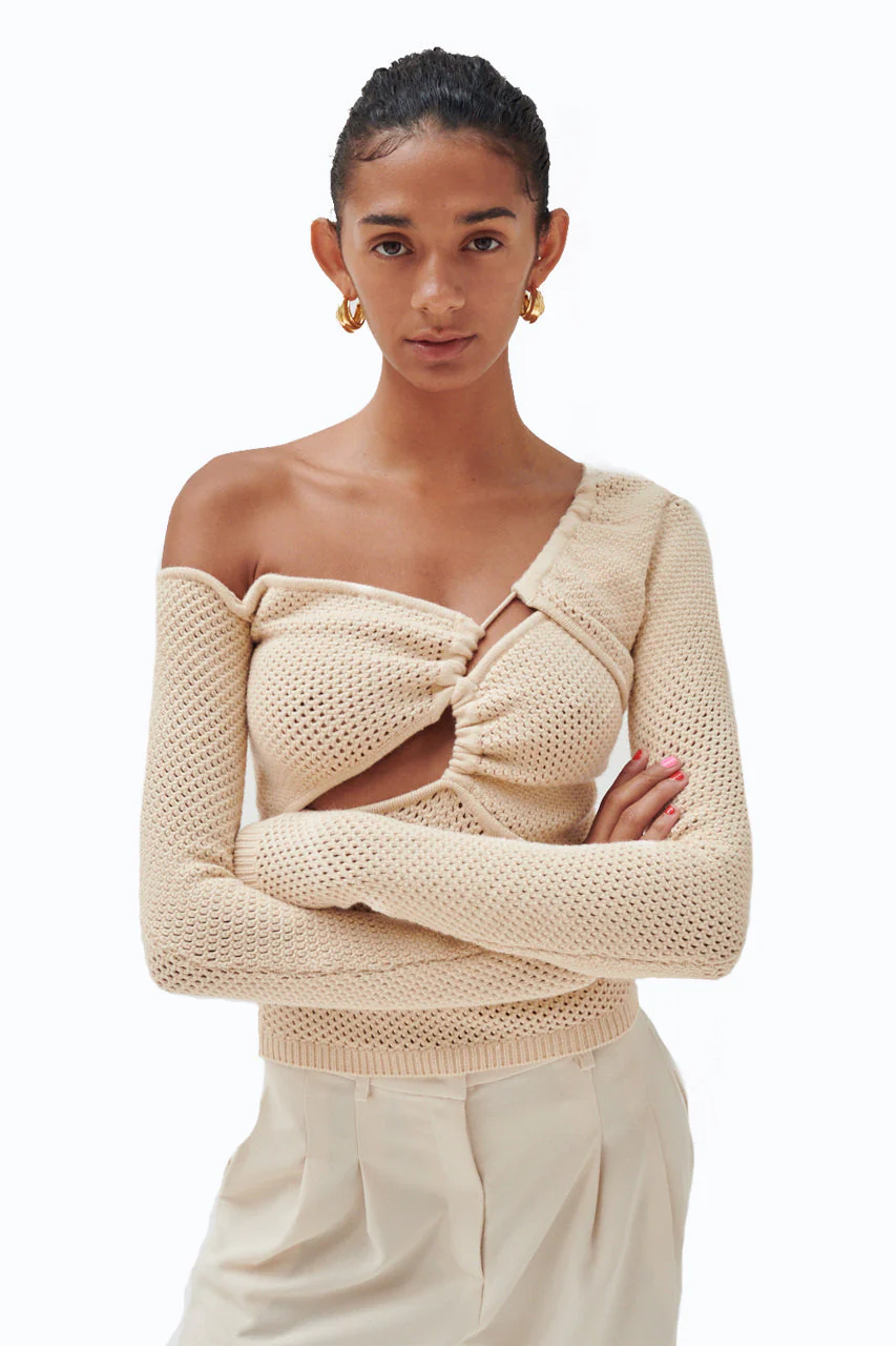 Flay Knit Top | Cream - Image 2