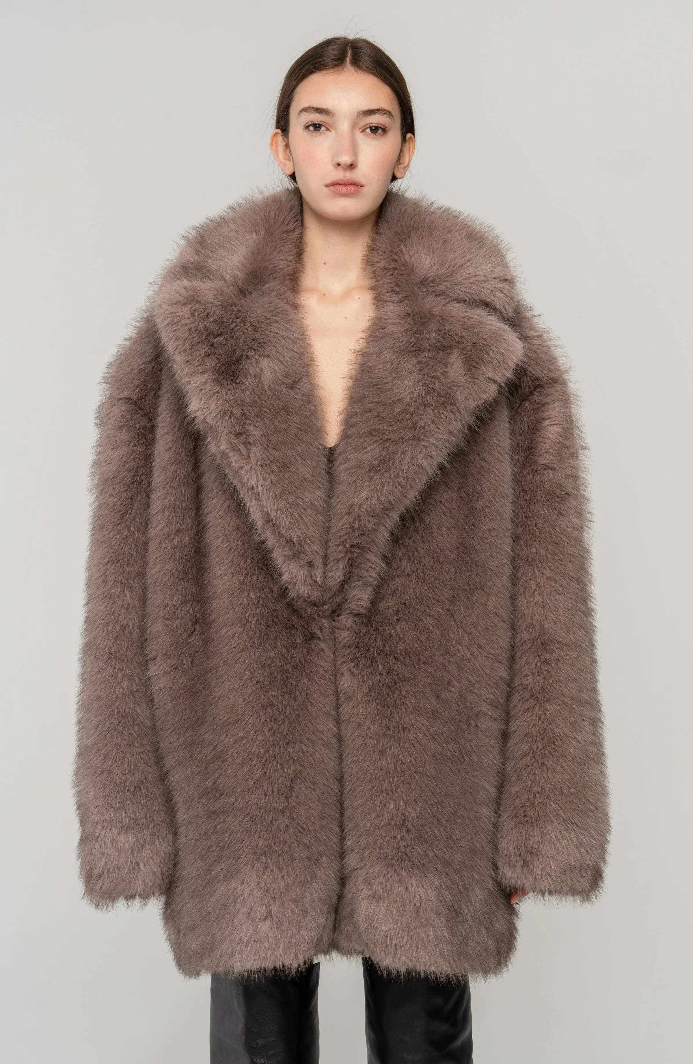 Fonzee Coat | Grey/Brown