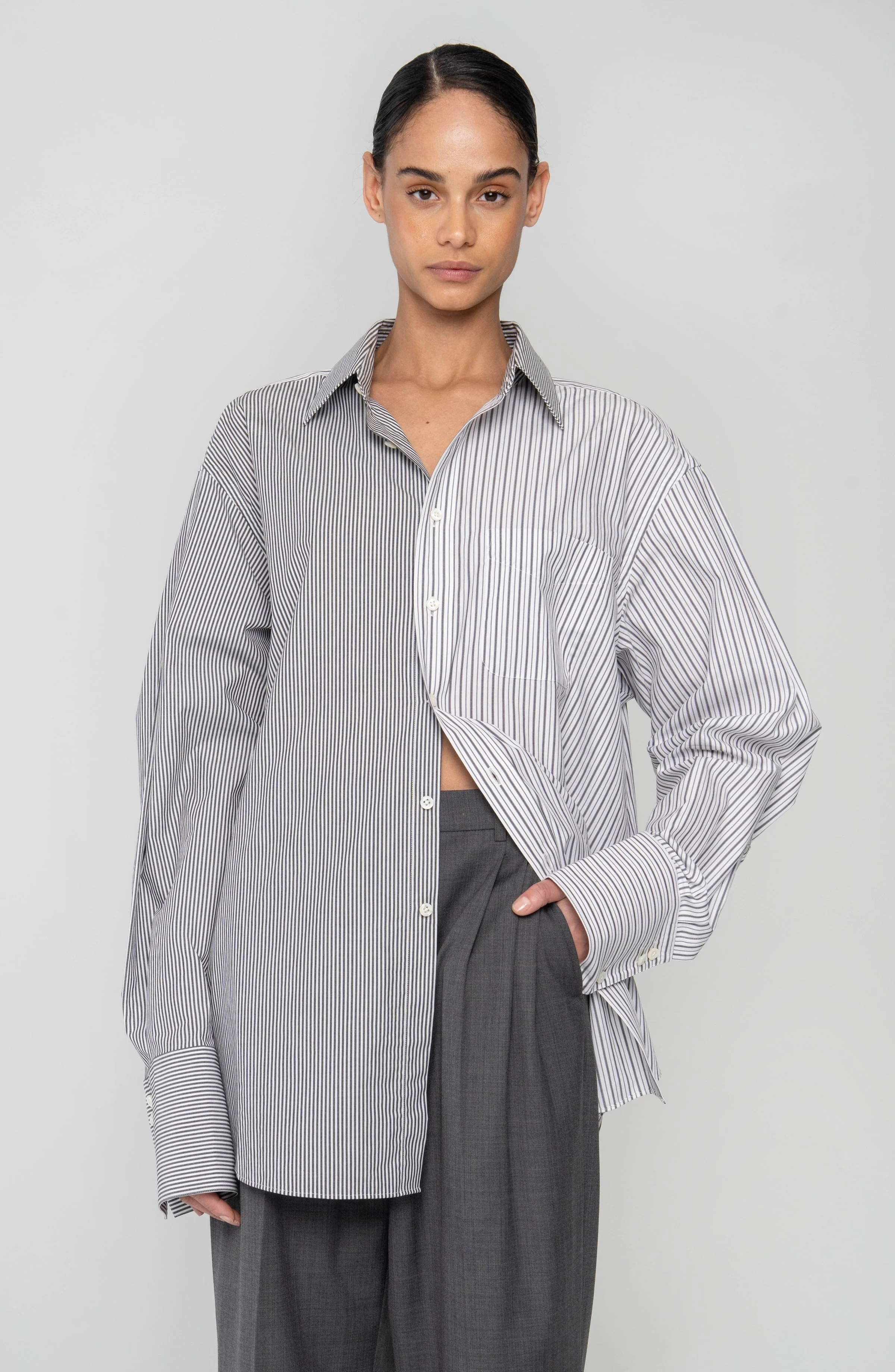 Harly Shirt | Charcoal/Ivory